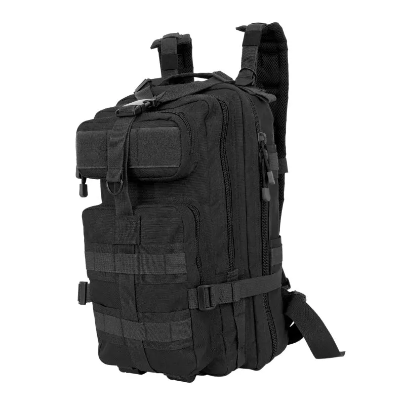 Gorilla Paks™ Small 30L Military Tactical Hydration Backpack (Black) - 2.5L Water Bladder - Assault 3 Day Pack Army Molle Bag Backpacks Rucksack - Hunting, Hiking.