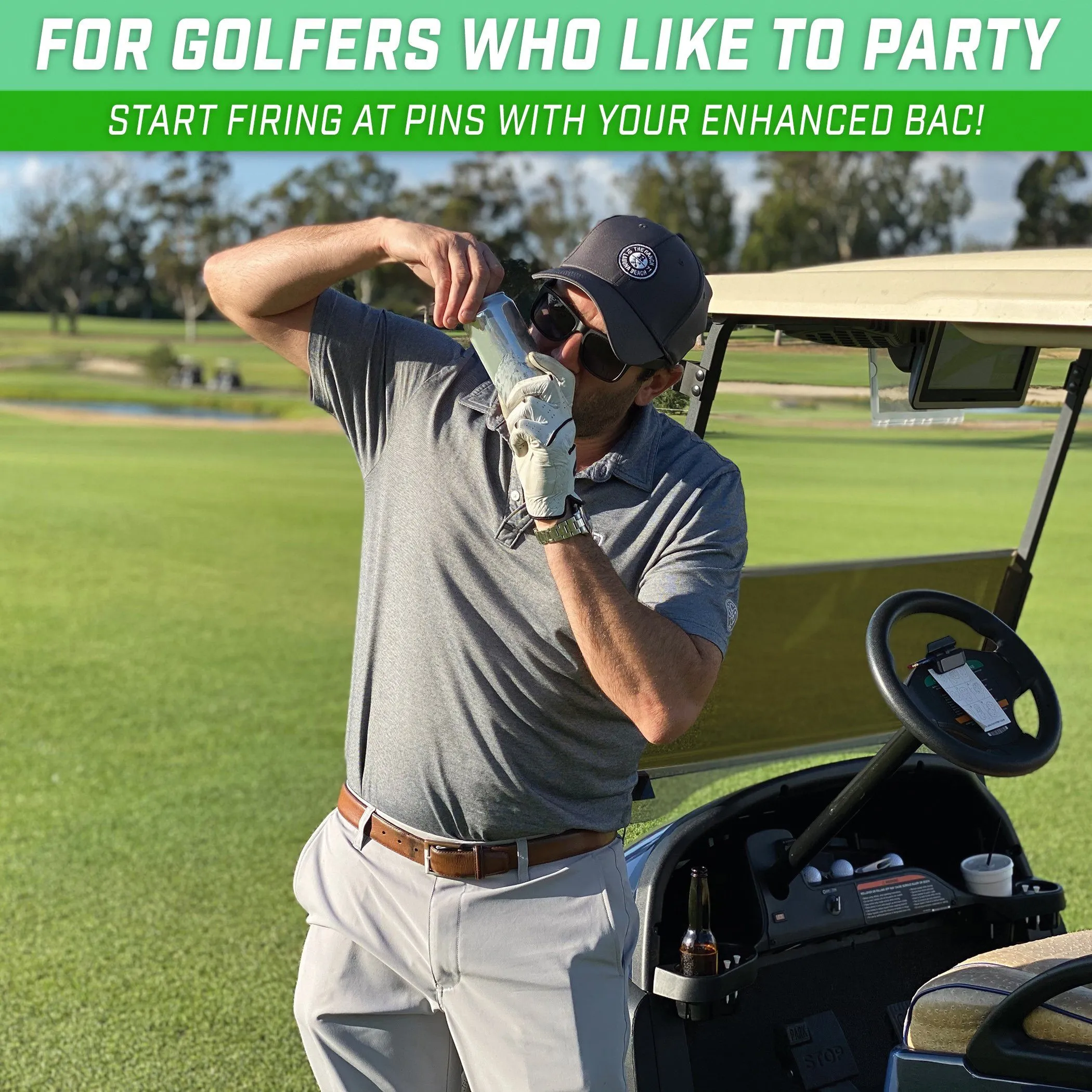 GoSports Beer Shotgun Opener/Golf Divot Tool - Gray