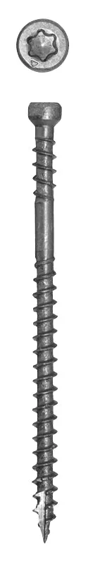GRK Fasteners RT Series 37079 Screw, #8 Thread, 2-1/2 in L, Trim Head, Star Drive, Stainless Steel, 100 PK