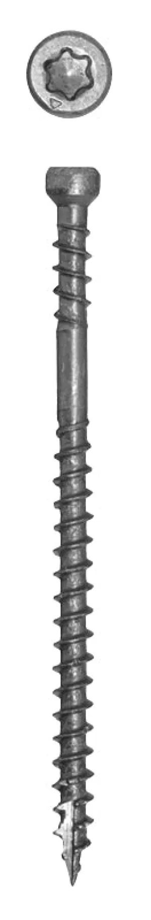 GRK Fasteners RT Series 37079 Screw, #8 Thread, 2-1/2 in L, Trim Head, Star Drive, Stainless Steel, 100 PK