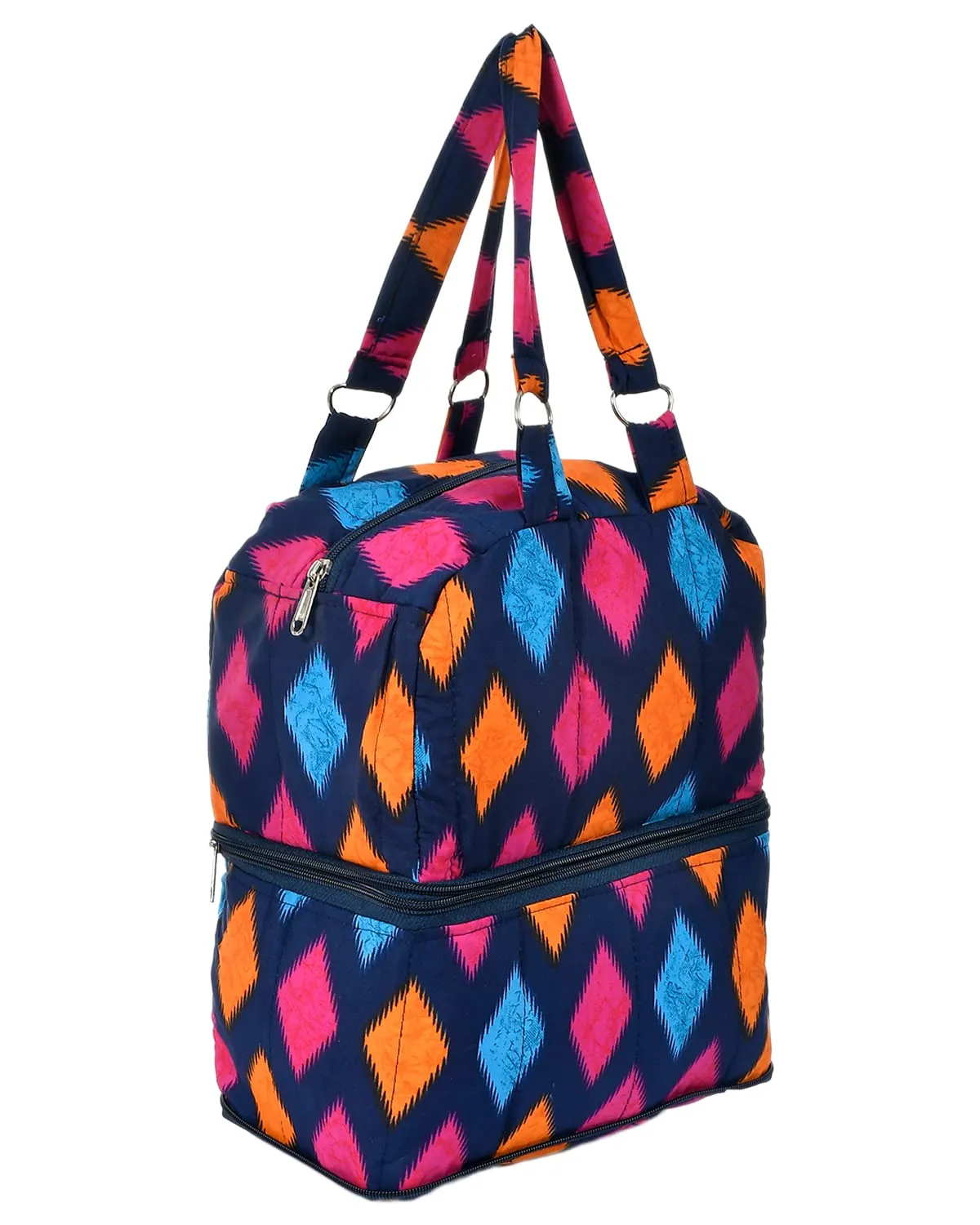 Heart Home Navajo Pattern Everday Use Women Bag for Travel: Shopping: School: Work- Pack of 2 (Blue)-50HH01150