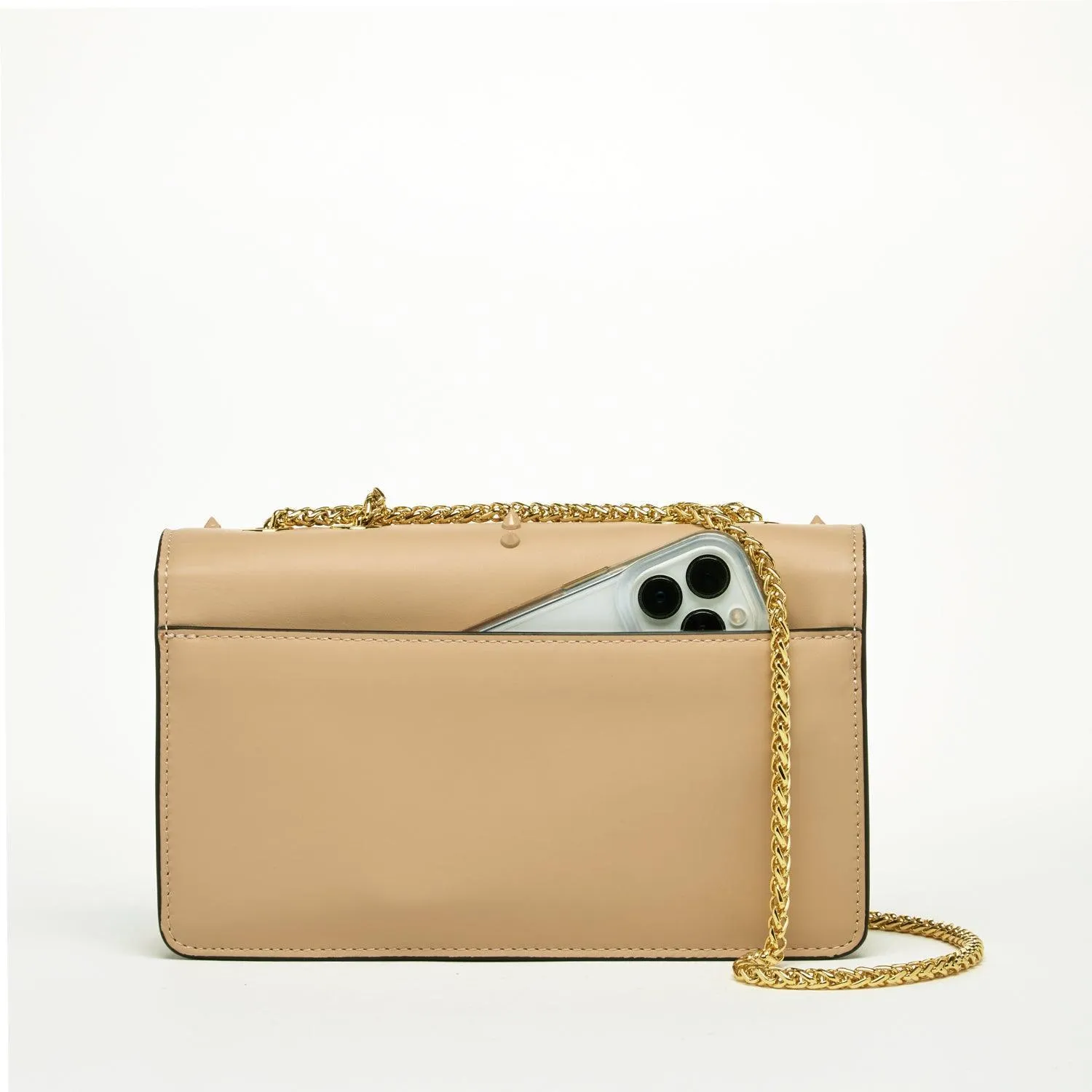 Josie Leather Purse Beige