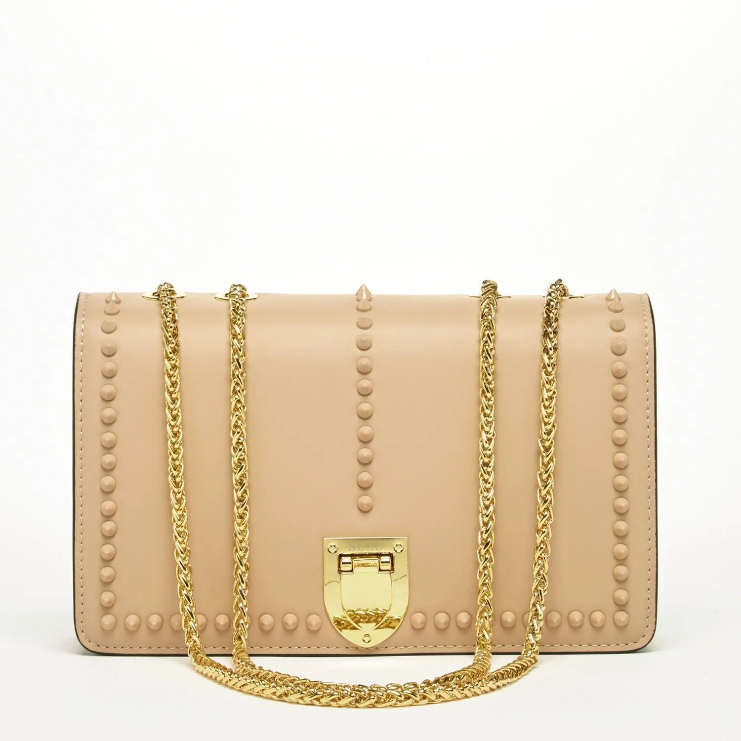 Josie Leather Purse Beige