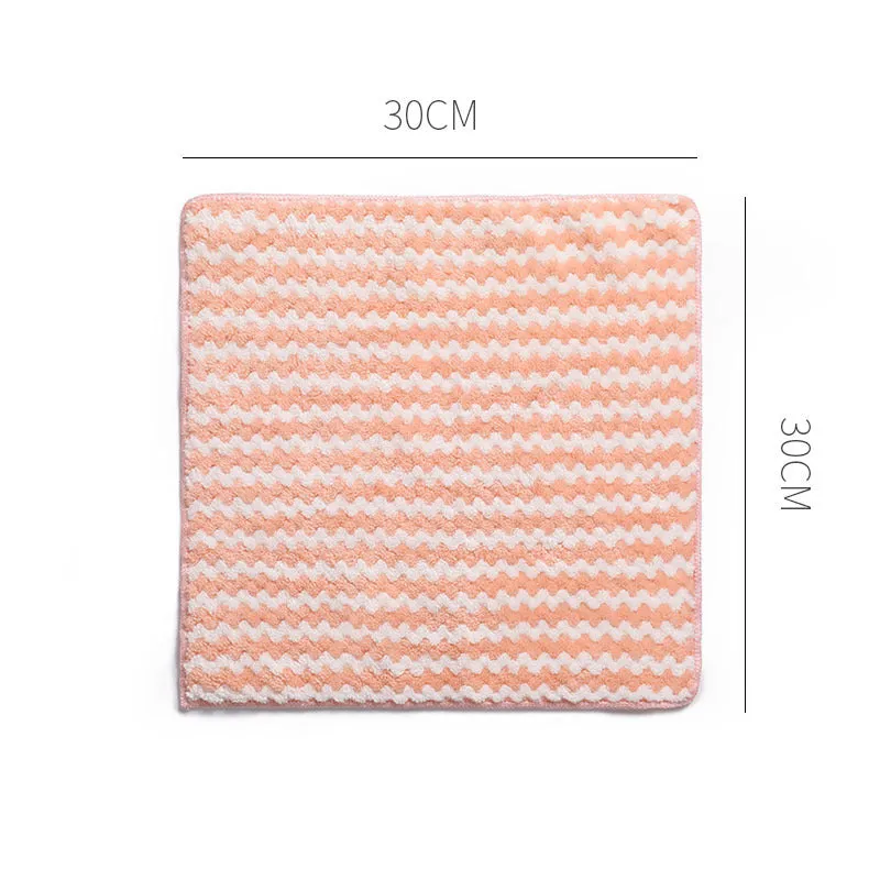 Kitchen Cleaning Rag Coral Fleece Dish Washing Cloth Super Absorbent Scouring Pad Dry And Wet Kitchen Cleaning Towels Lazy Cleaning Supplies