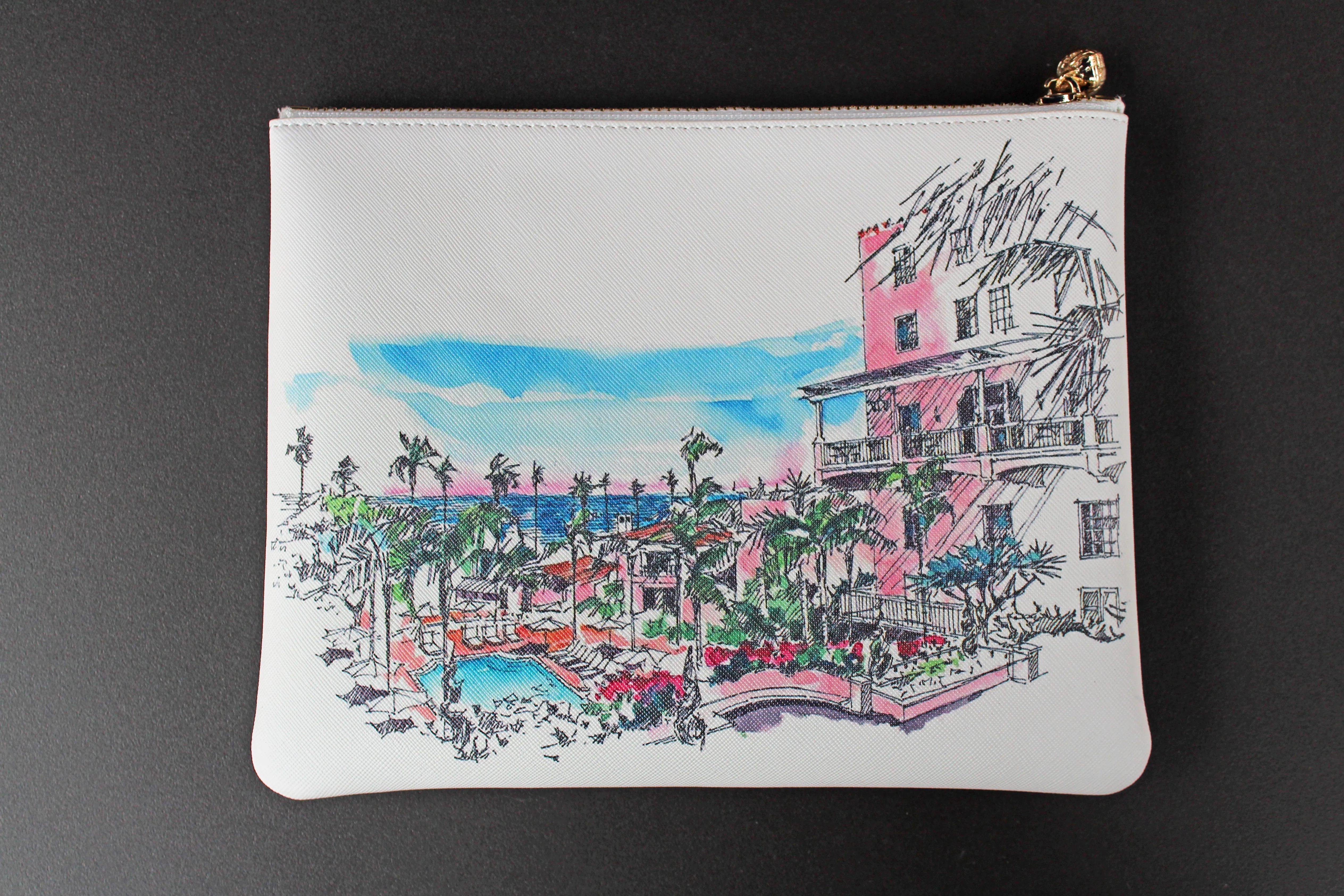 La Valencia Leather Clutch