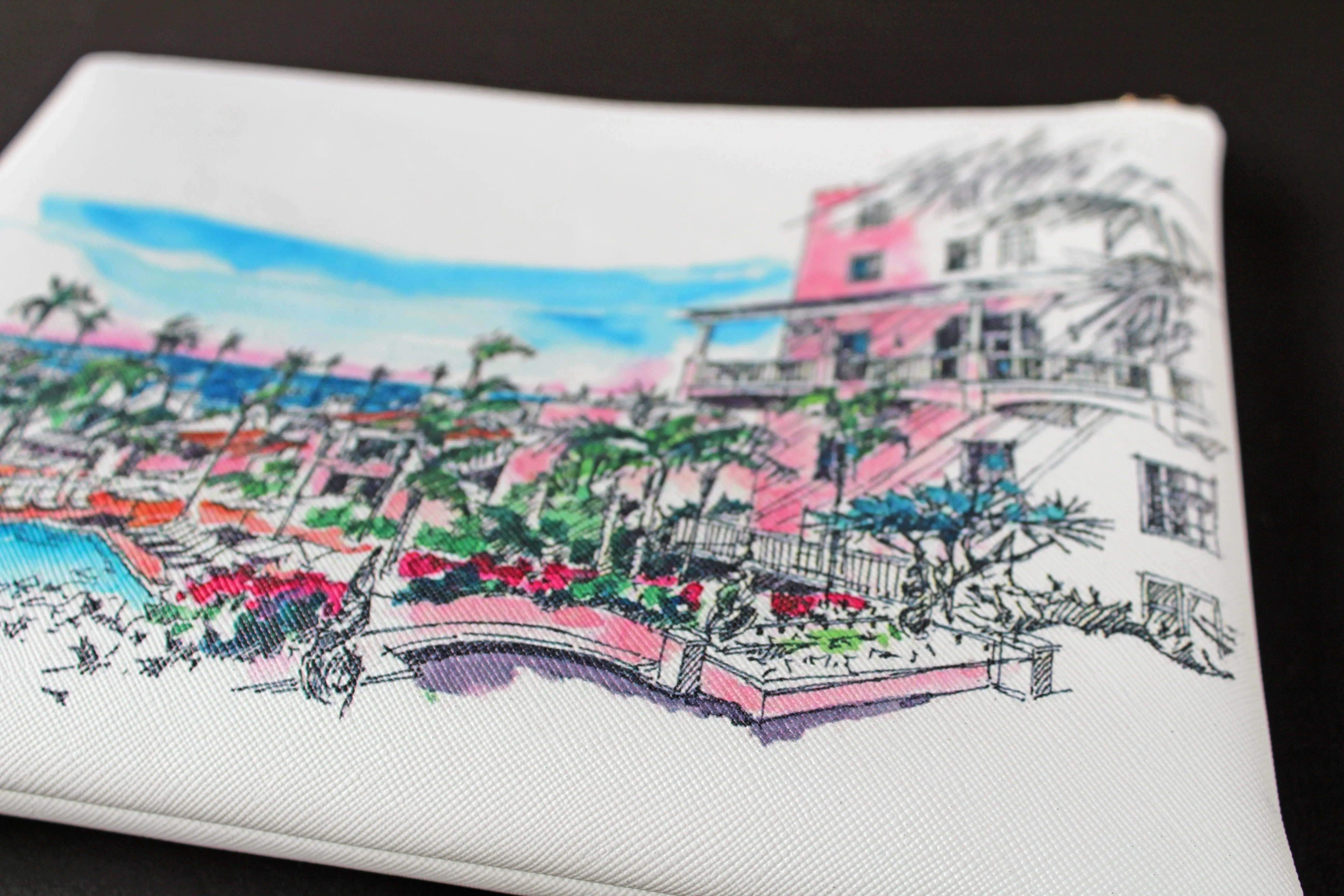 La Valencia Leather Clutch