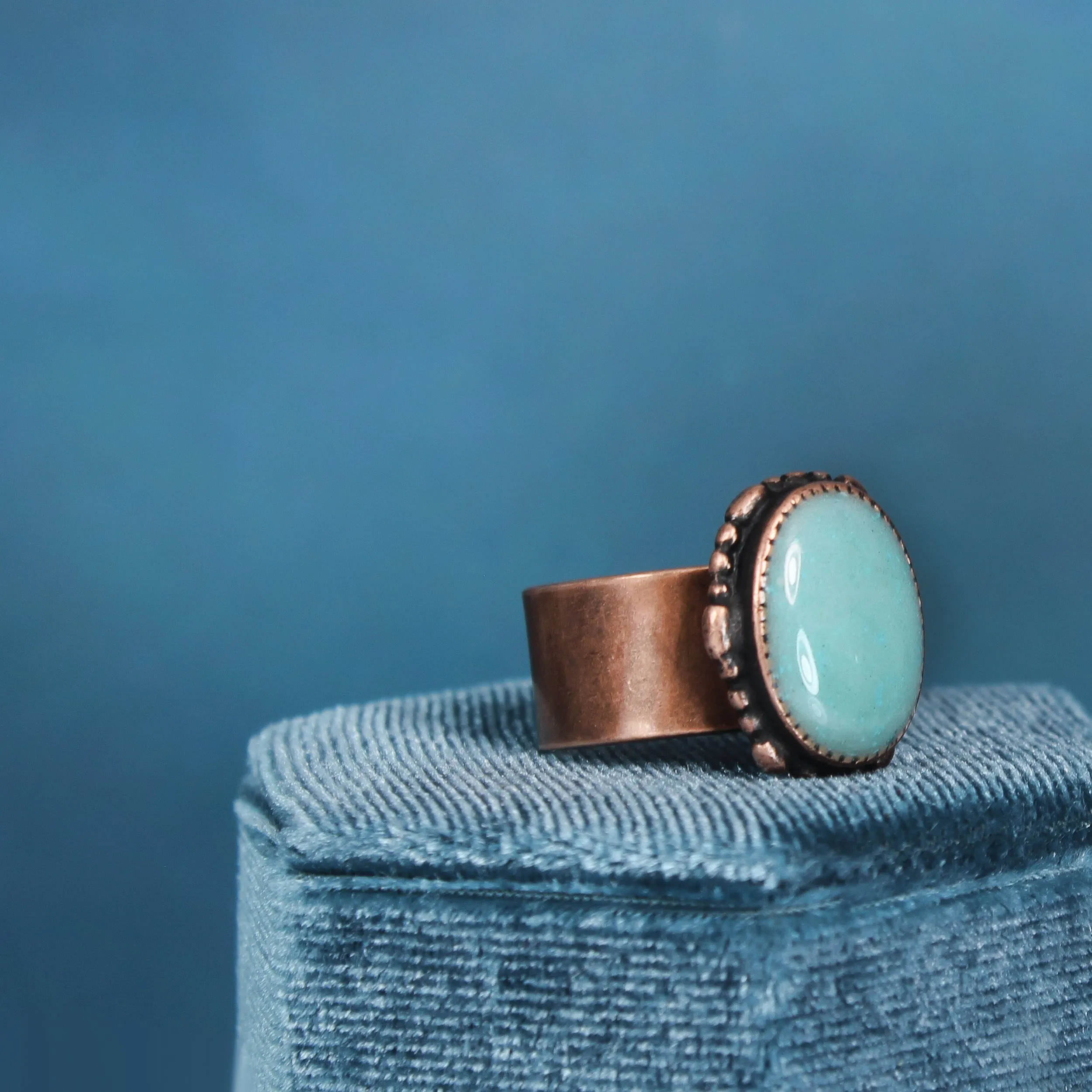 Large Turquoise Ring Copper