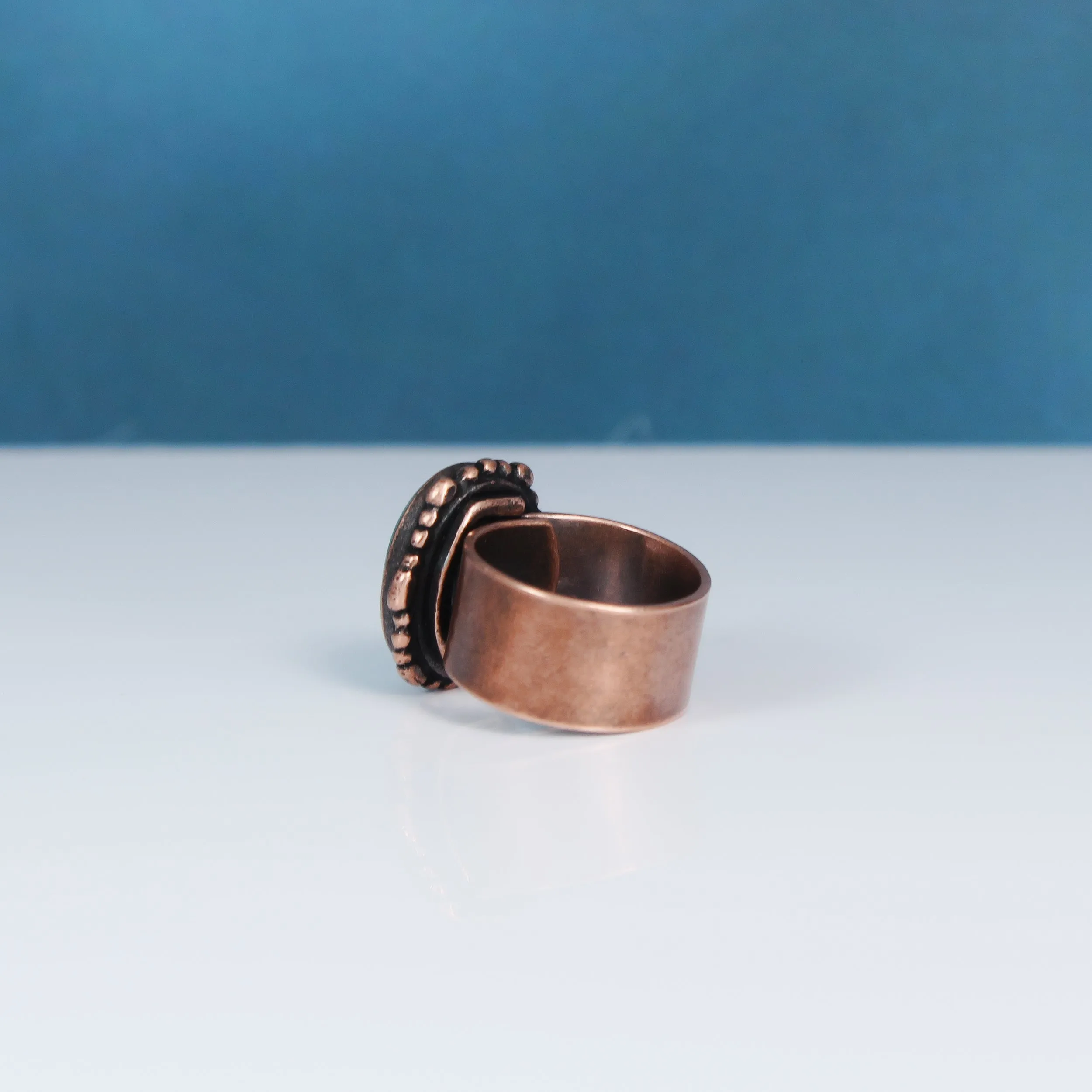 Large Turquoise Ring Copper