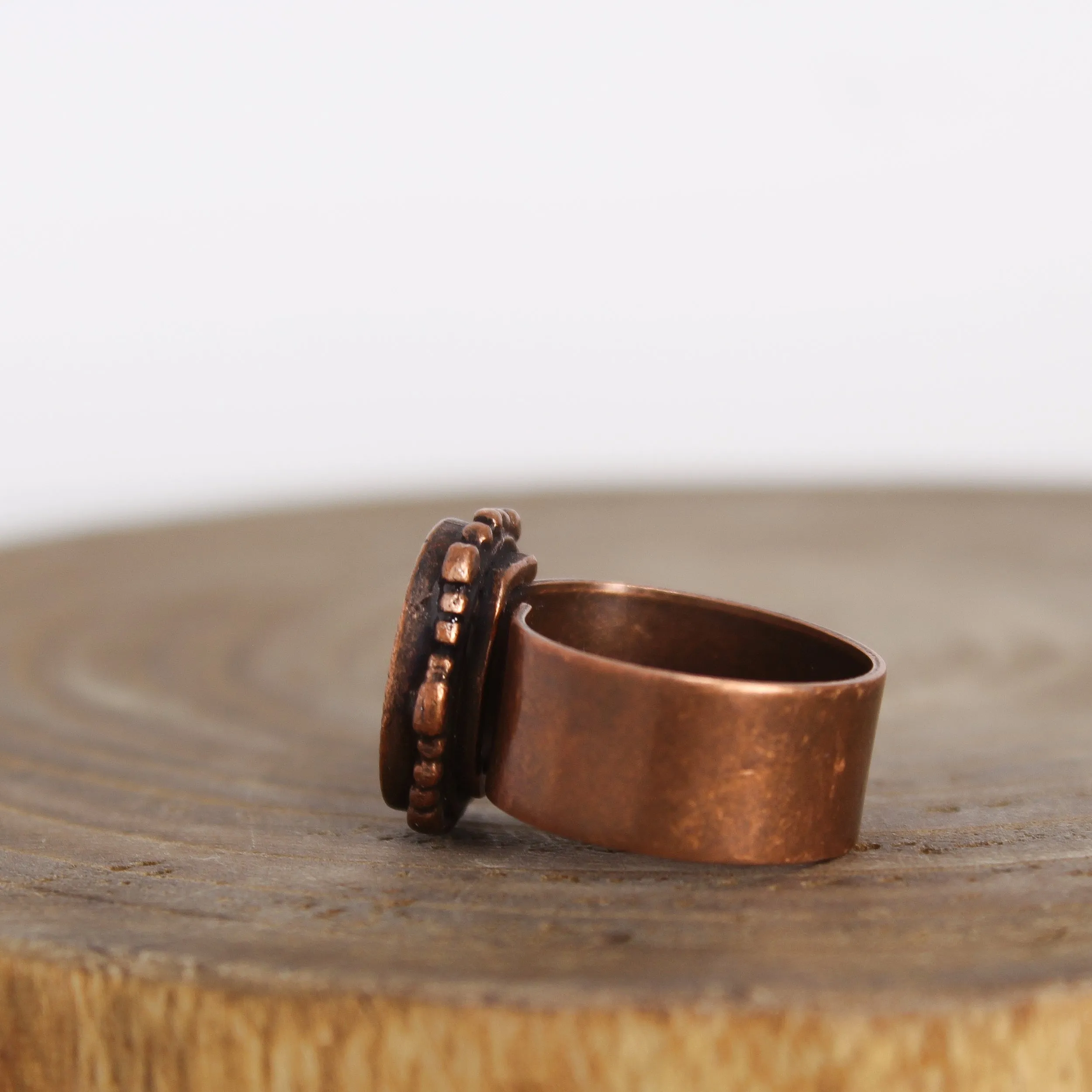 Large Turquoise Ring Copper