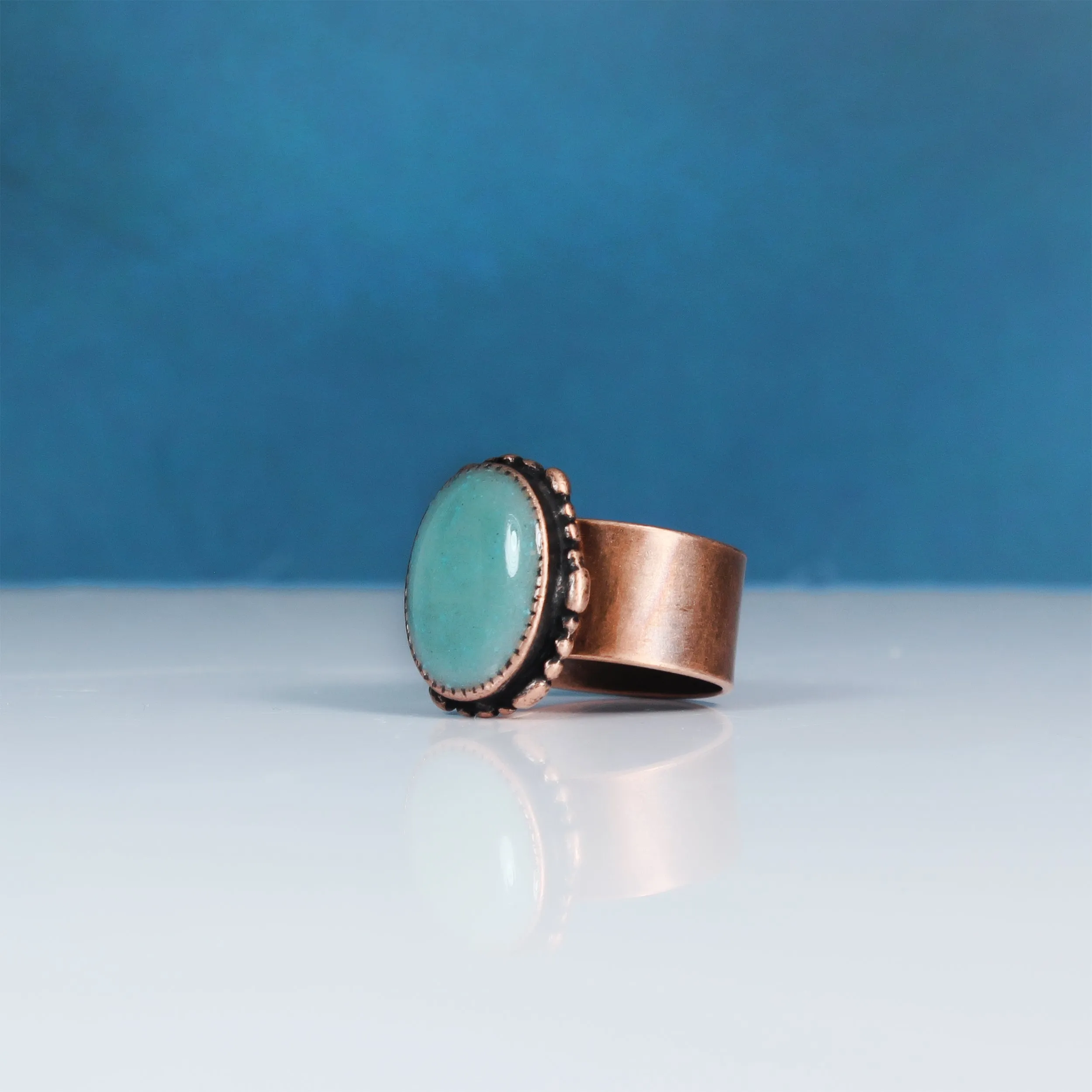 Large Turquoise Ring Copper