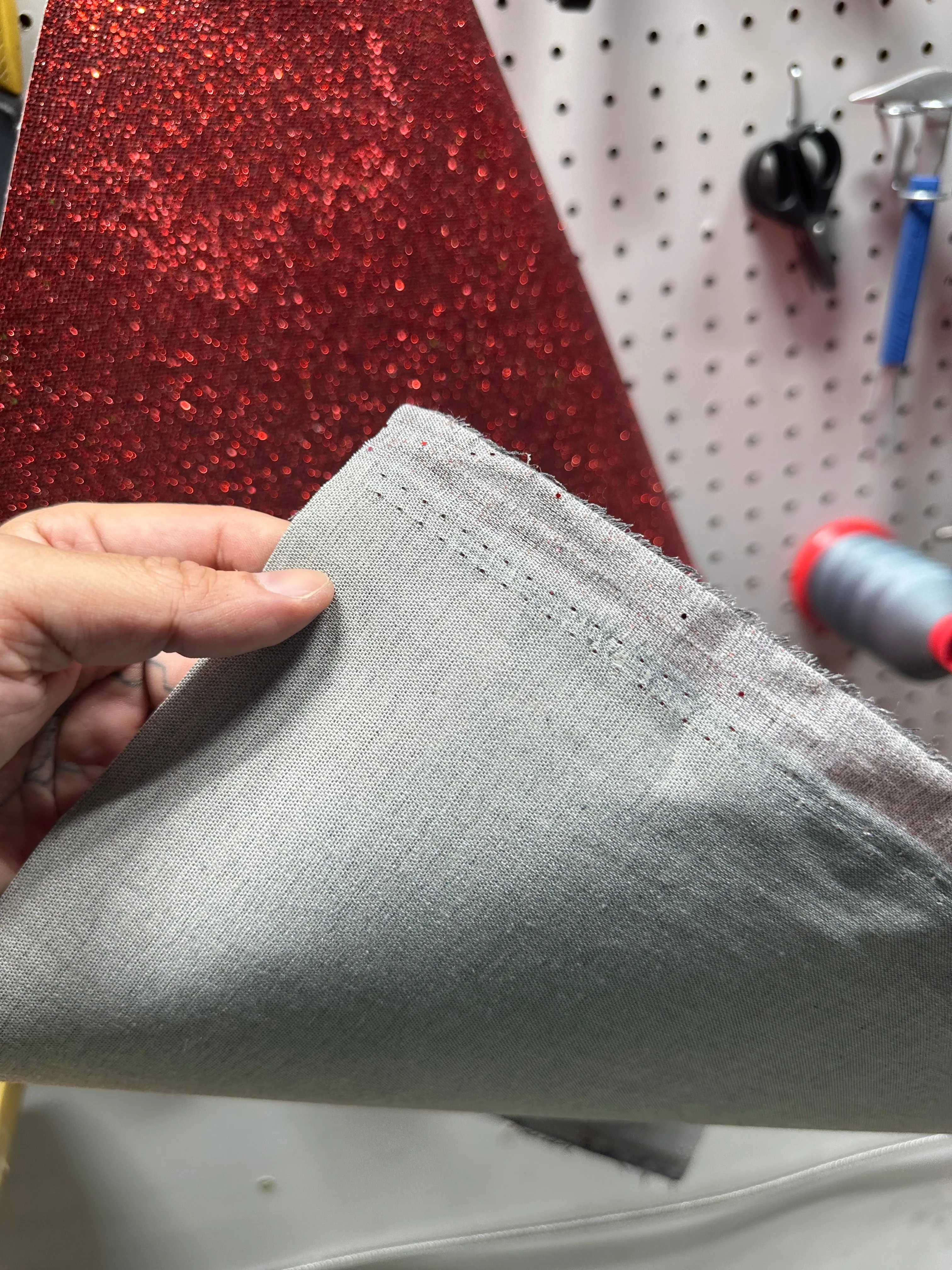 Leather - Glitter Red PU
