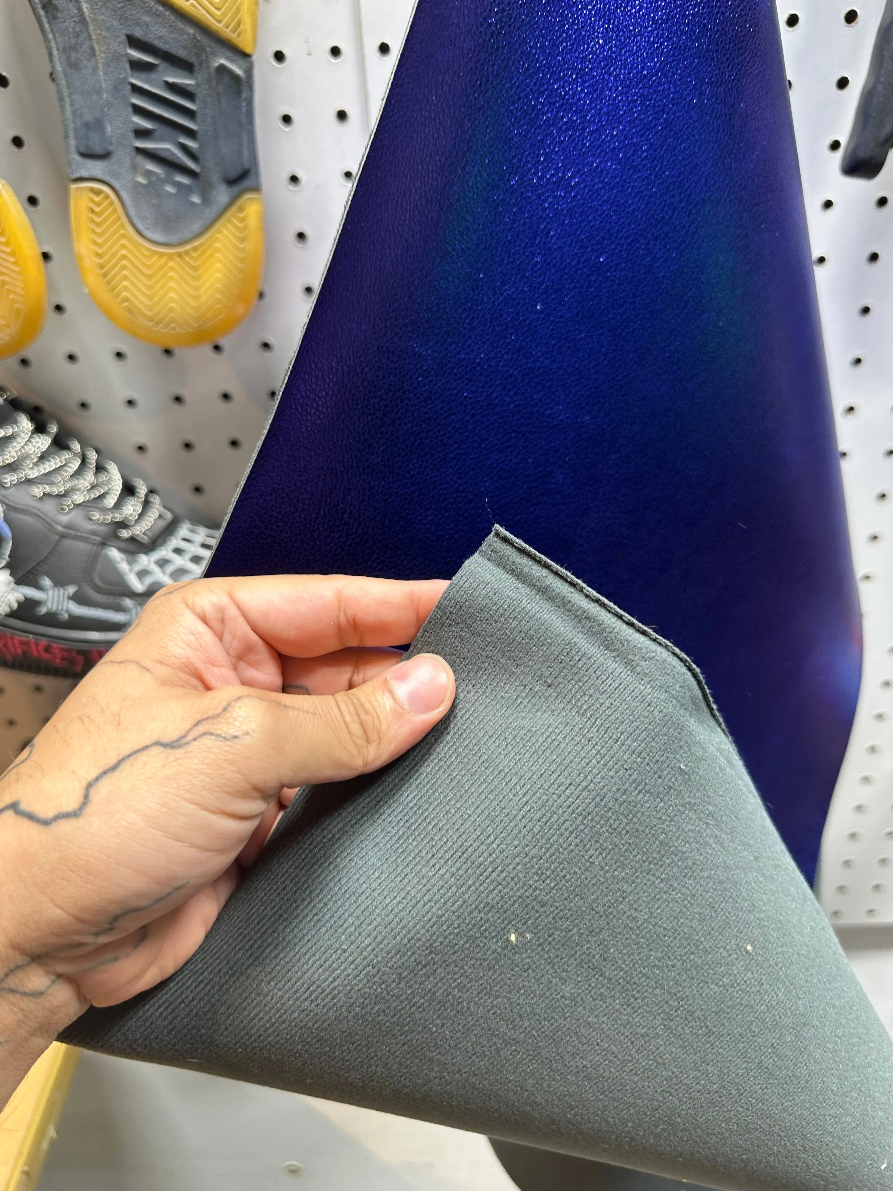Leather -  Metalic Pebble Blue PU