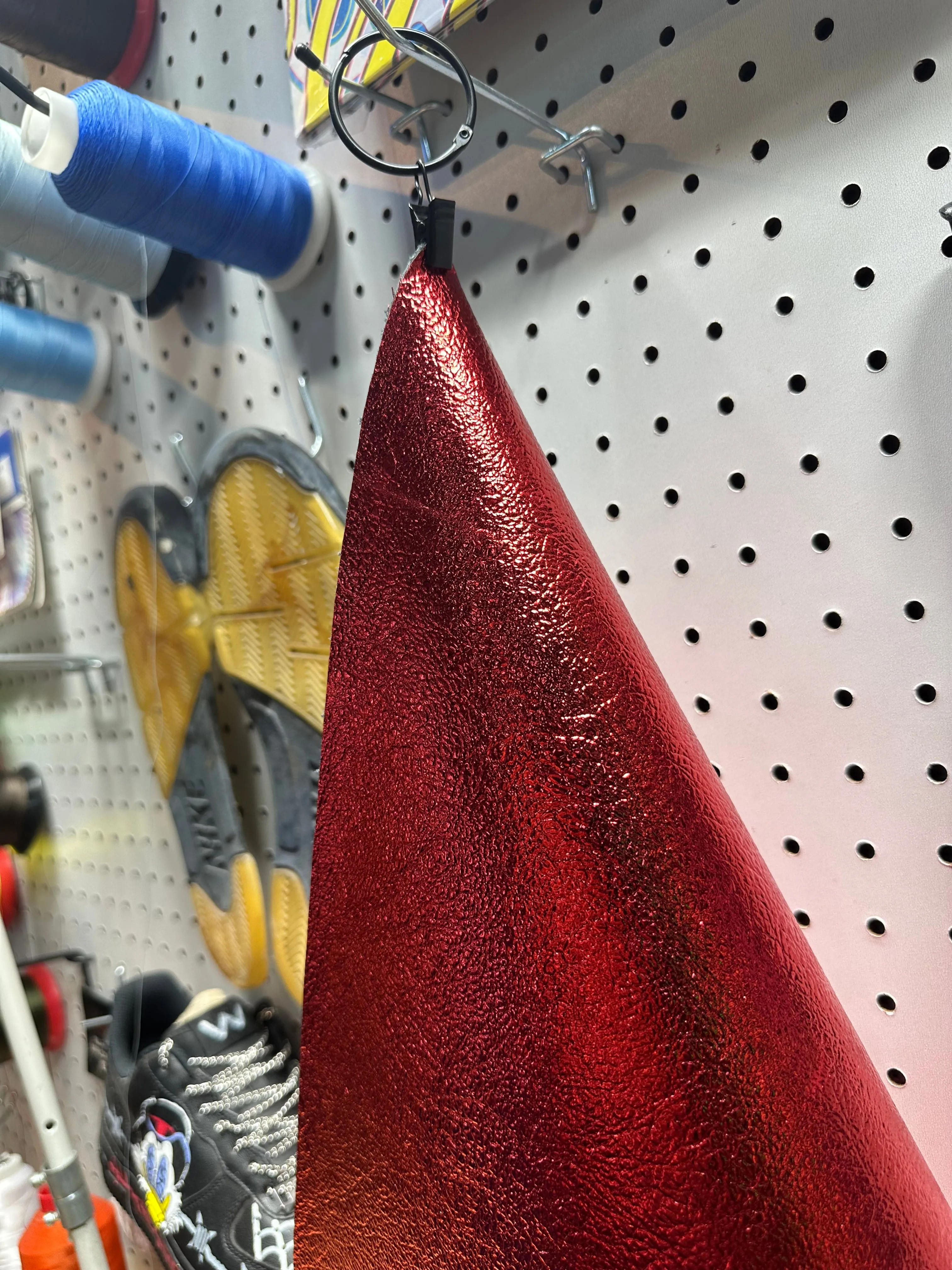 Leather -  Metalic Texture Red PU