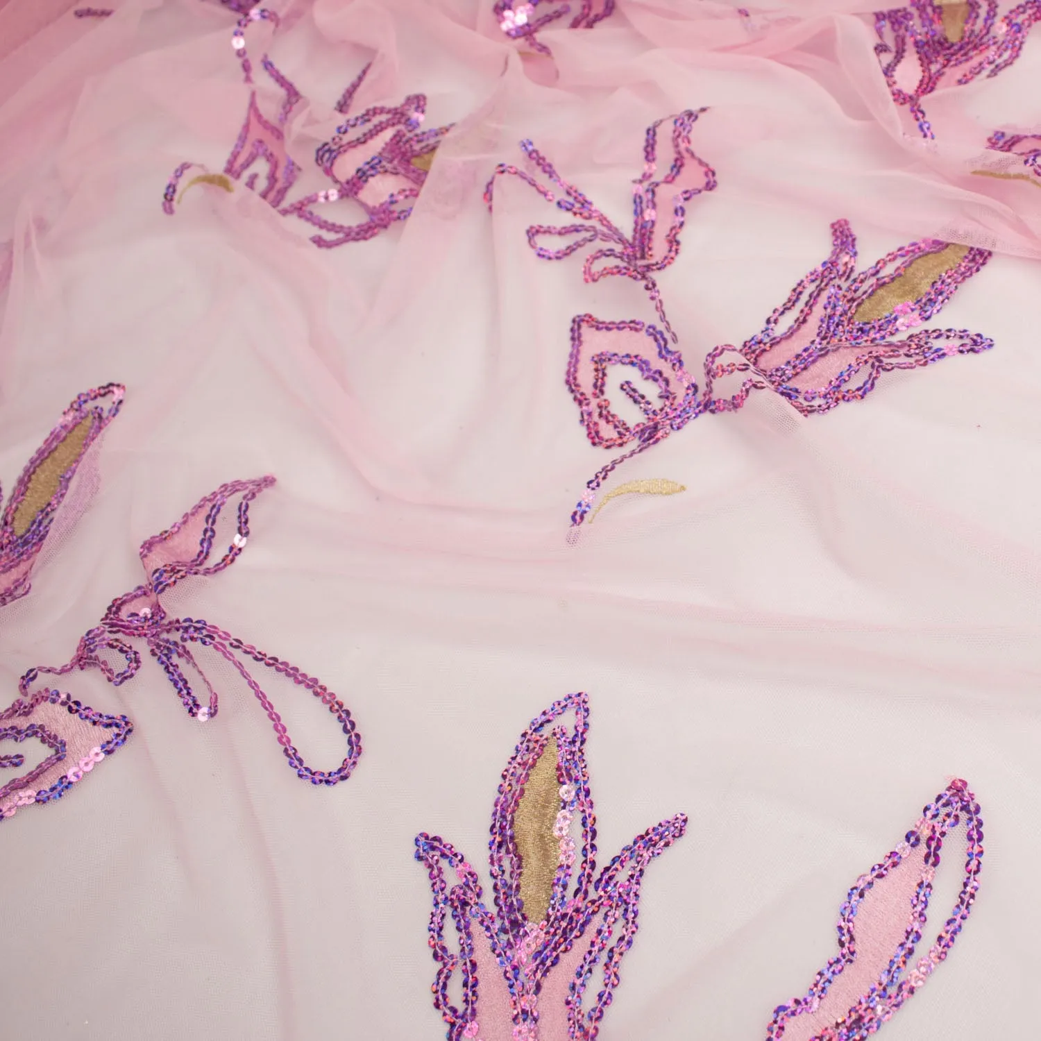 Light Sequin Tulle Lace Design-1