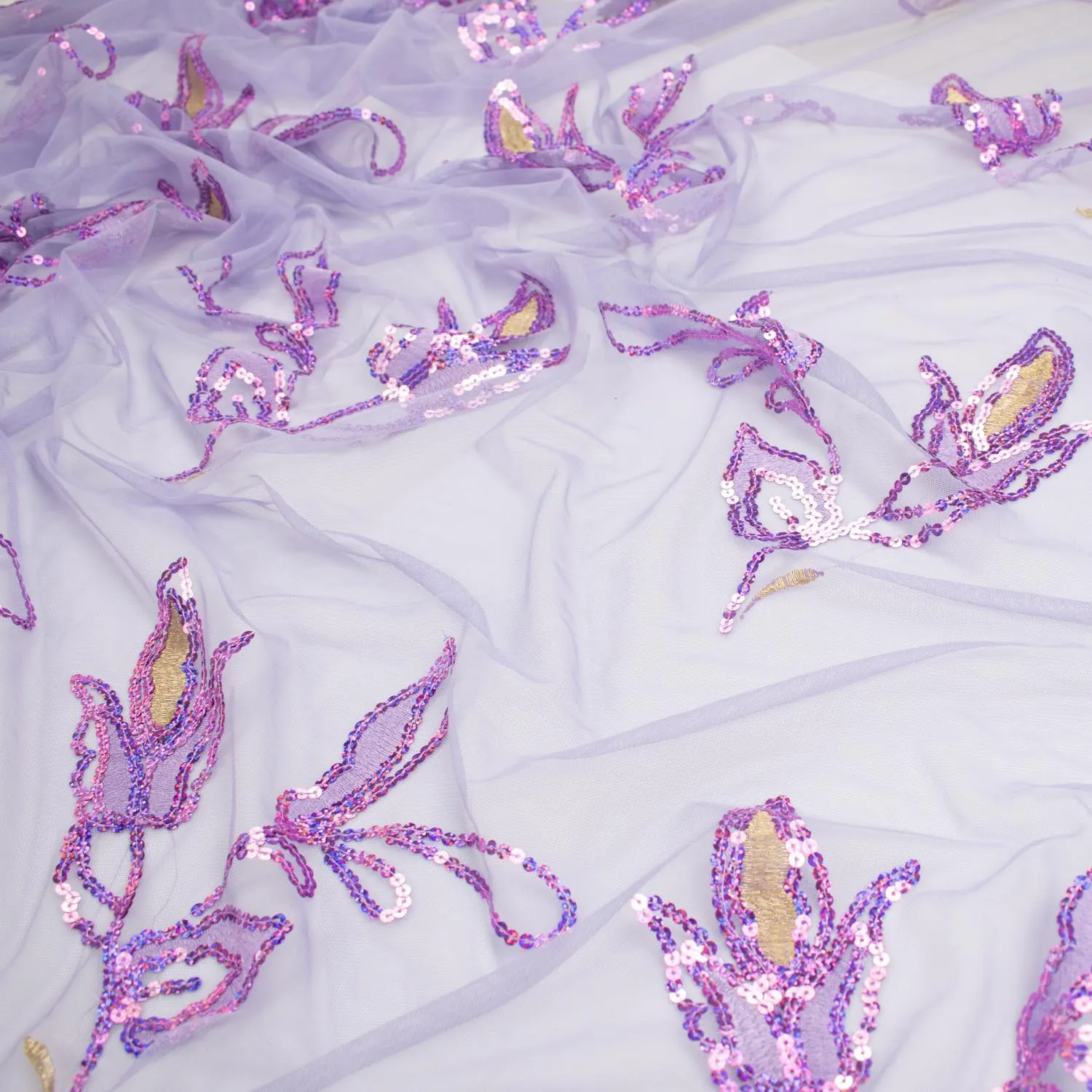 Light Sequin Tulle Lace Design-1