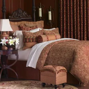 Medici Red Damask Duvet Cover (Full 78x88)