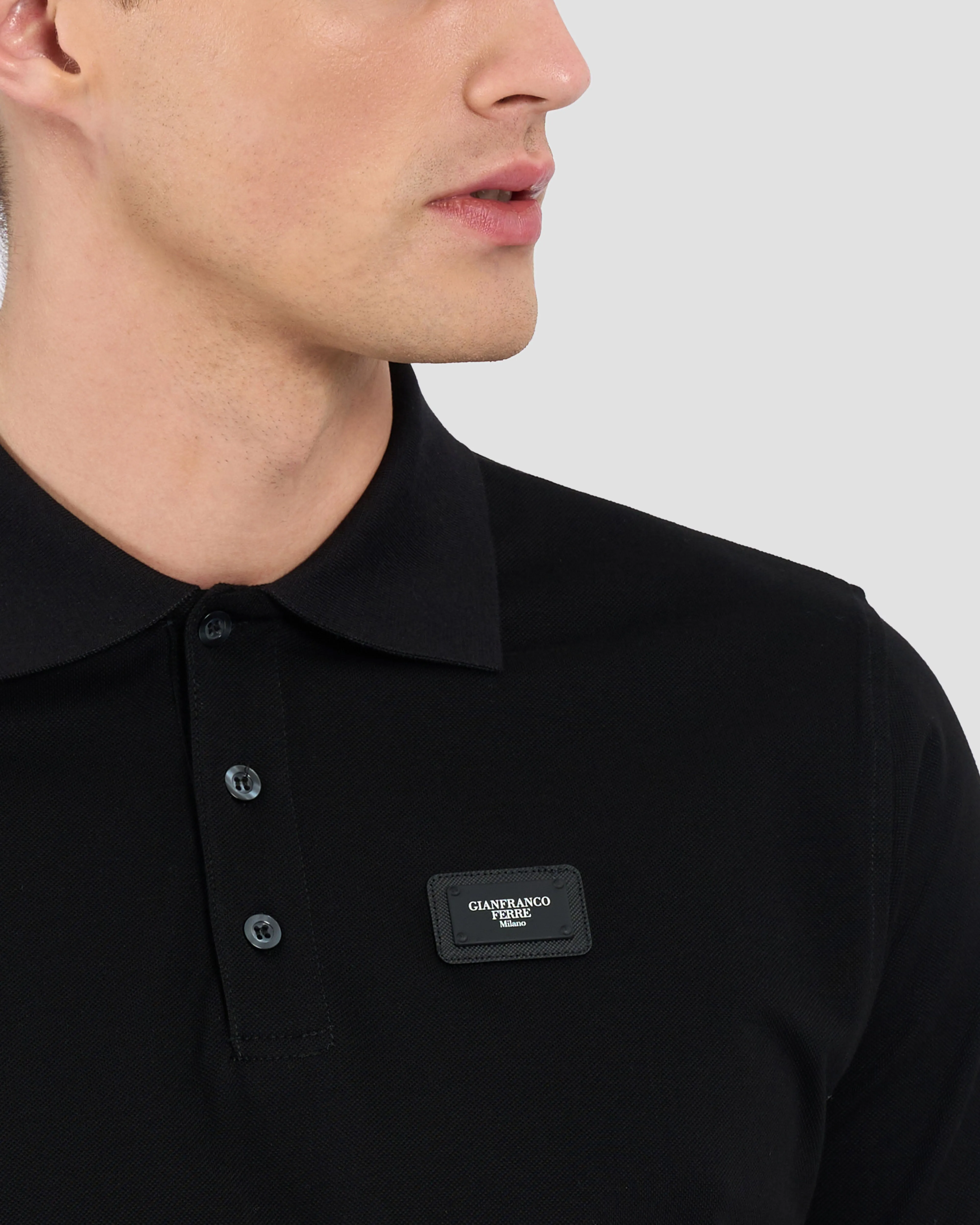 Metal Brand Patched Polo Shirt
