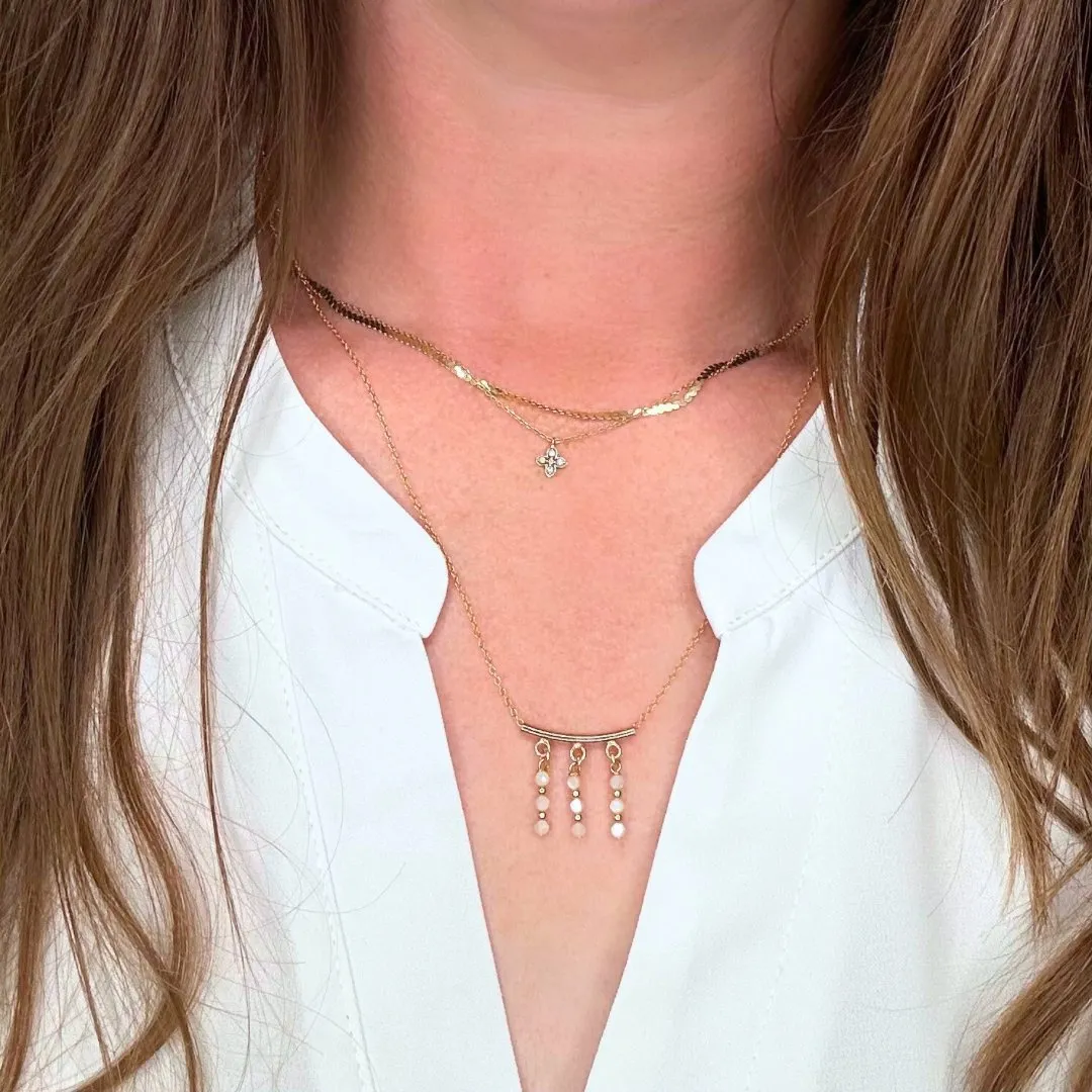 Mother of Pearl Fringe Necklace