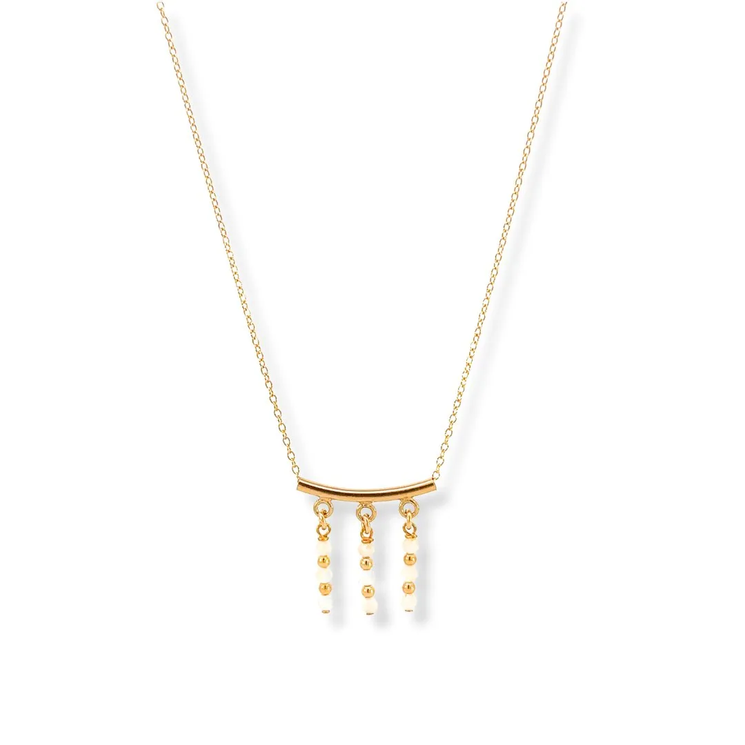 Mother of Pearl Fringe Necklace