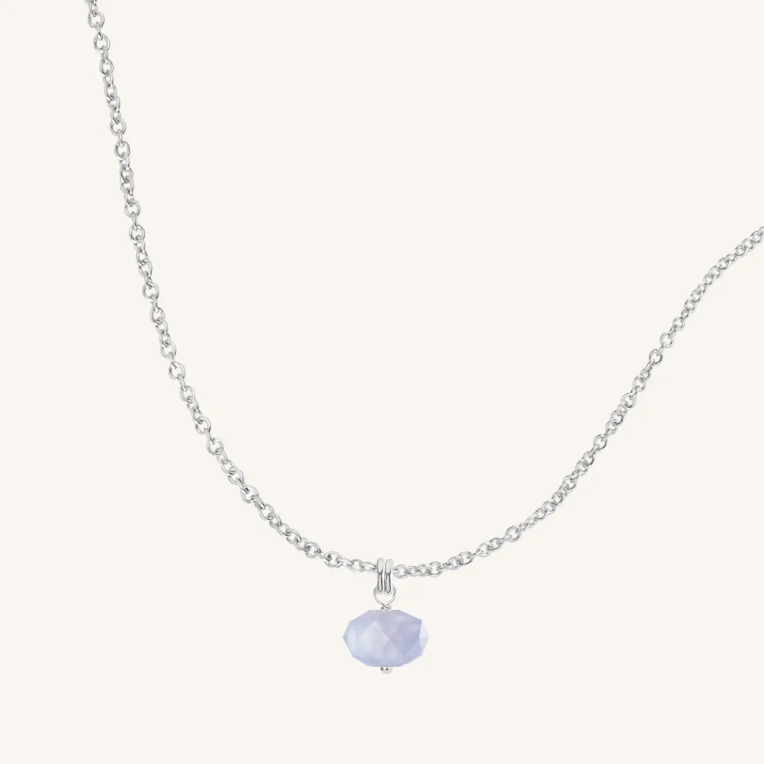 Opulent Blue Lace Agate Charm - Stone of Loyalty