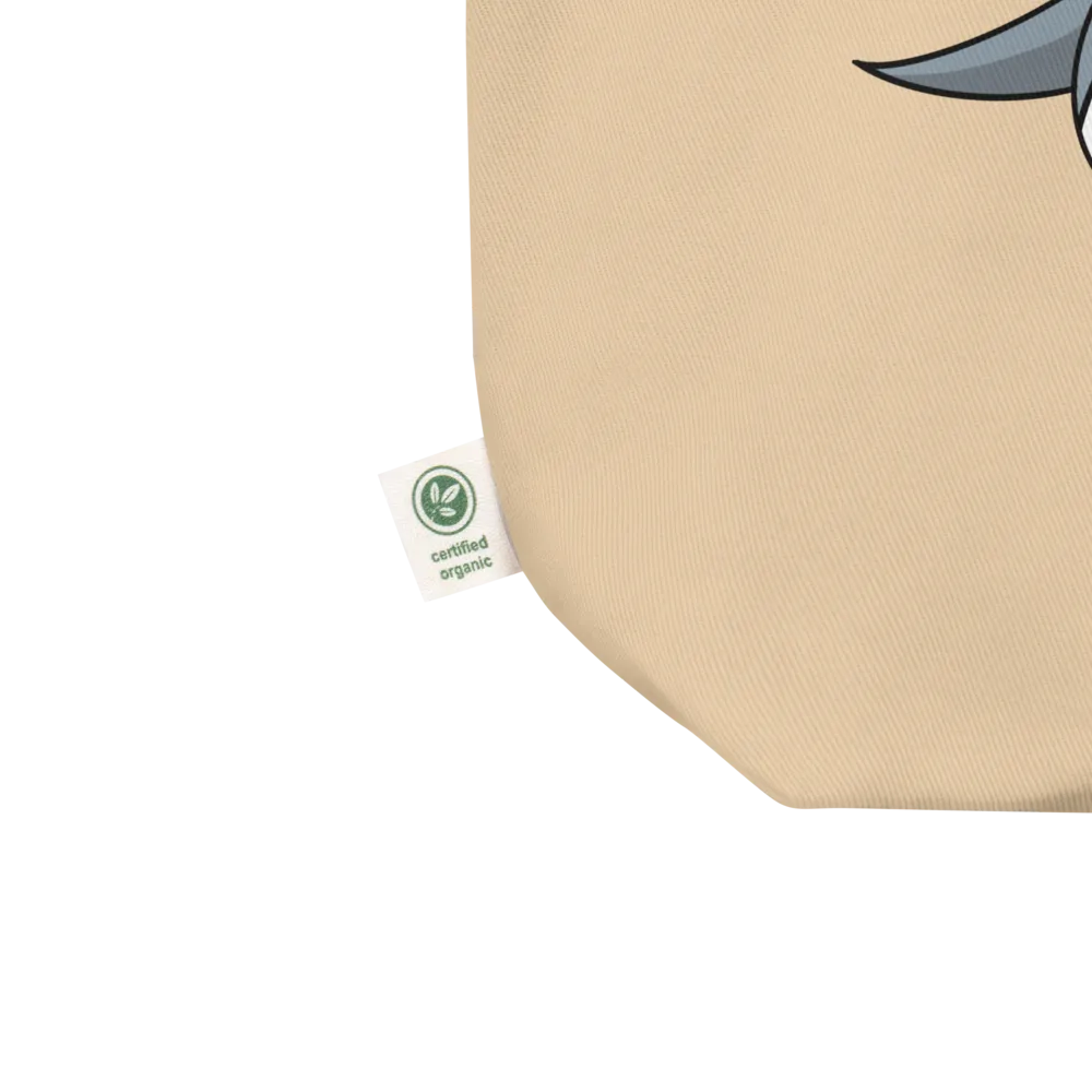 Organic Cotton Two Sided Shark Tote Bag - Eco-Friendly, Durable, and Stylish Grocery and Everyday Bag