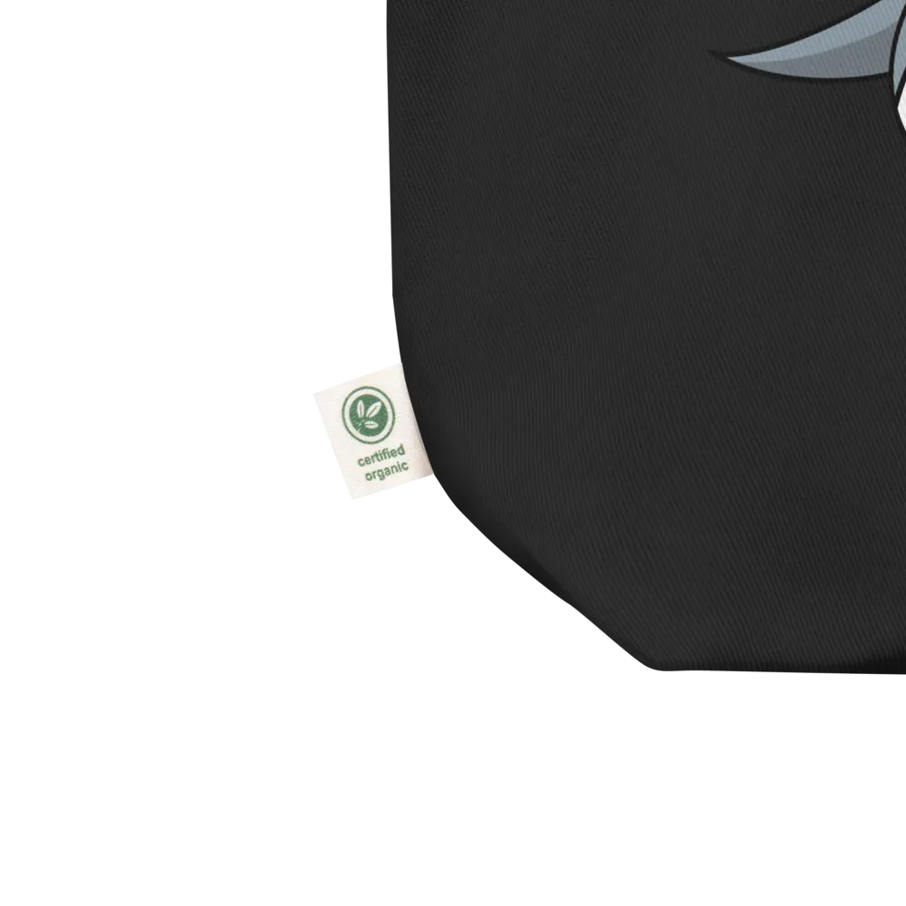Organic Cotton Two Sided Shark Tote Bag - Eco-Friendly, Durable, and Stylish Grocery and Everyday Bag
