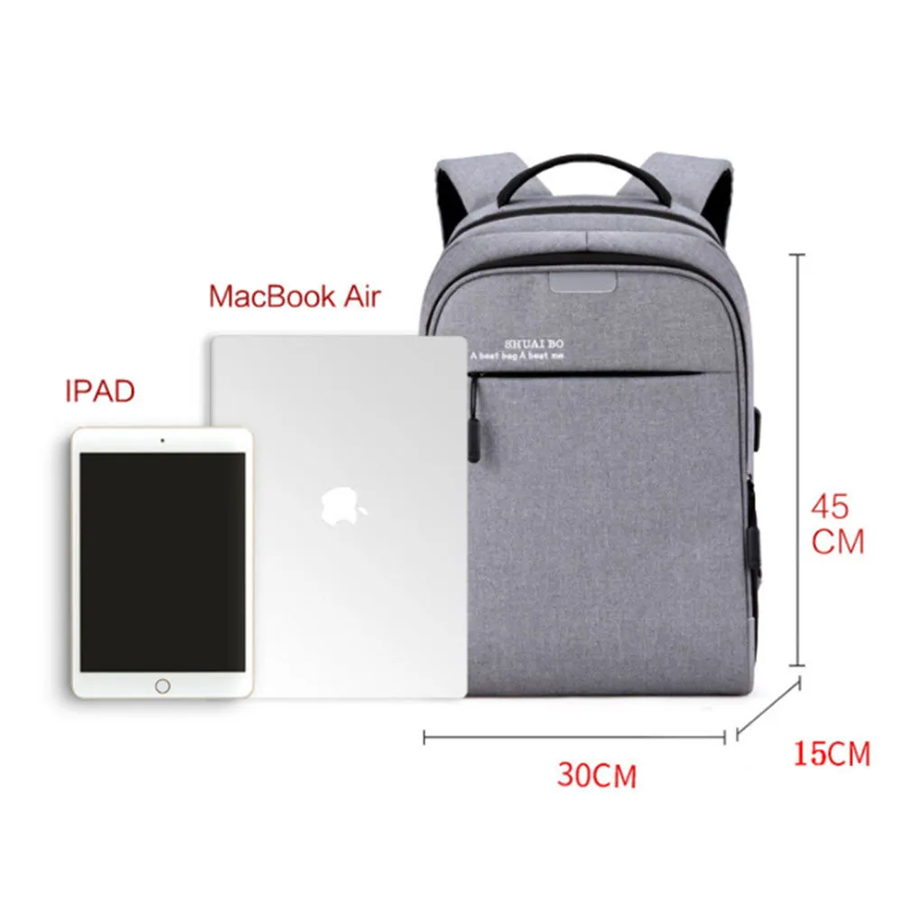 Oxford Backpack Handbag for Men & Boys Large Capacity Business Laptop Bag with USB Charging Port