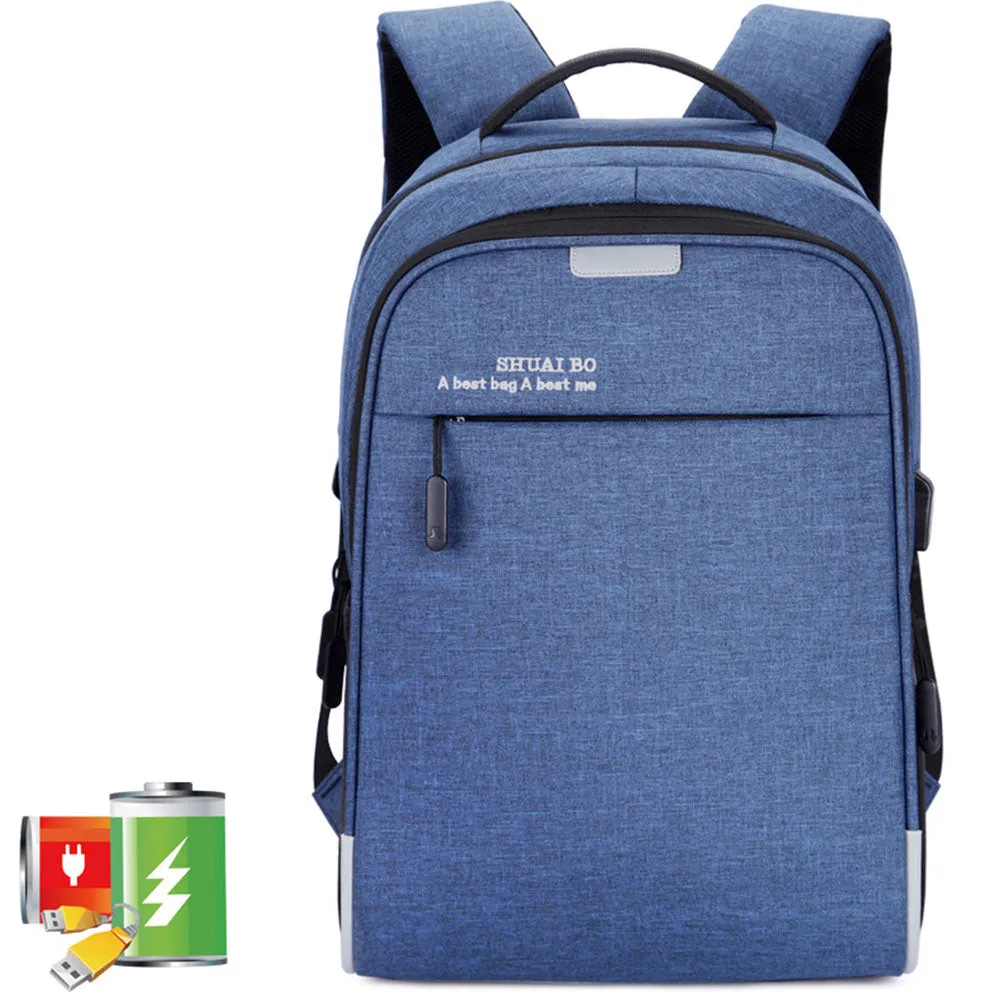 Oxford Backpack Handbag for Men & Boys Large Capacity Business Laptop Bag with USB Charging Port