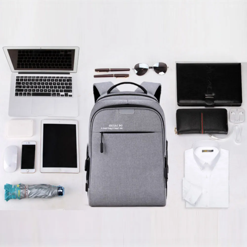 Oxford Backpack Handbag for Men & Boys Large Capacity Business Laptop Bag with USB Charging Port