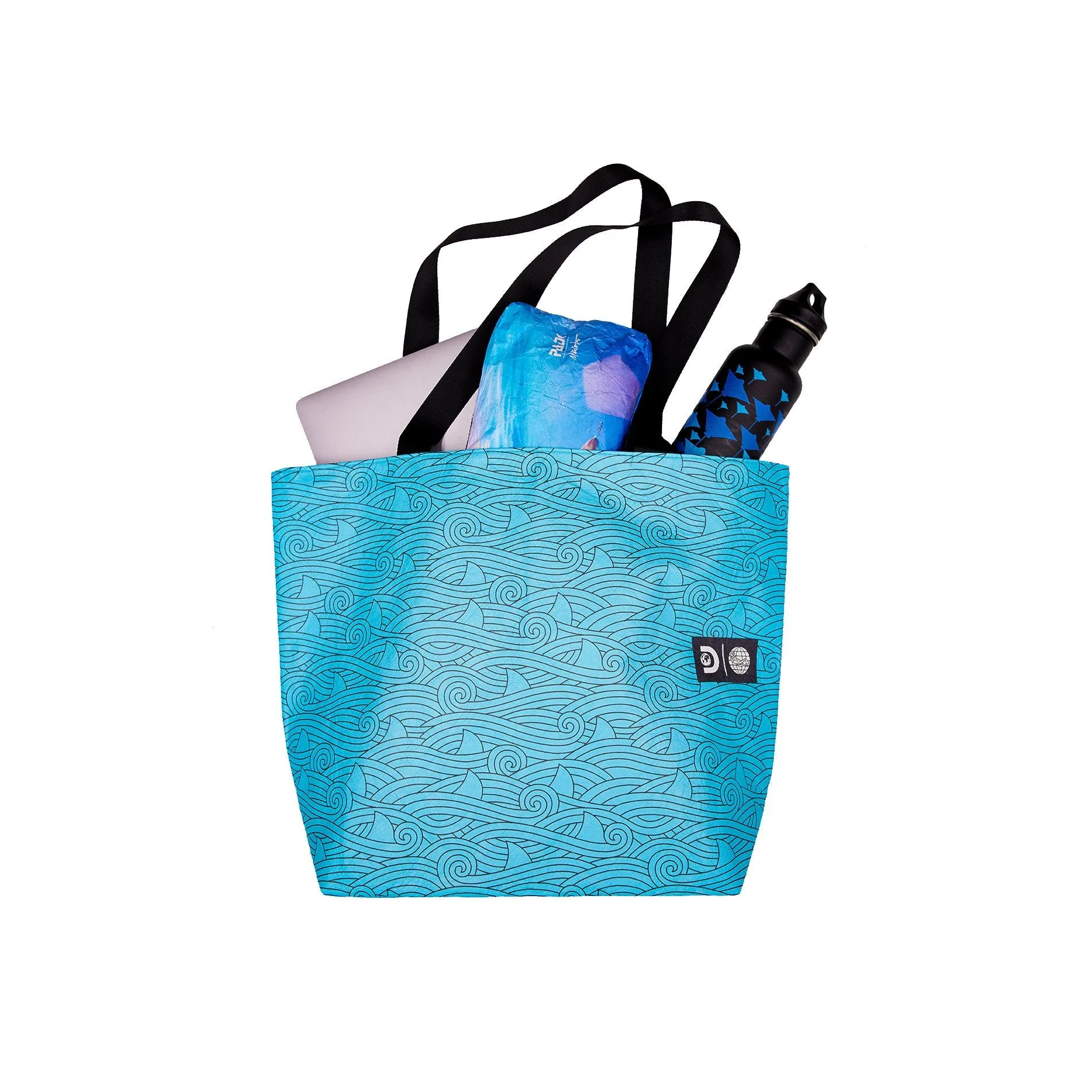 PADI X Discovery Shark Week Fins Up Tyvek Tote Bag