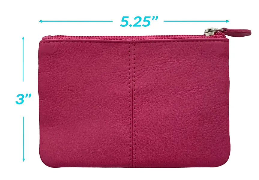 Personalized RFID Genuine Leather Coin Holder