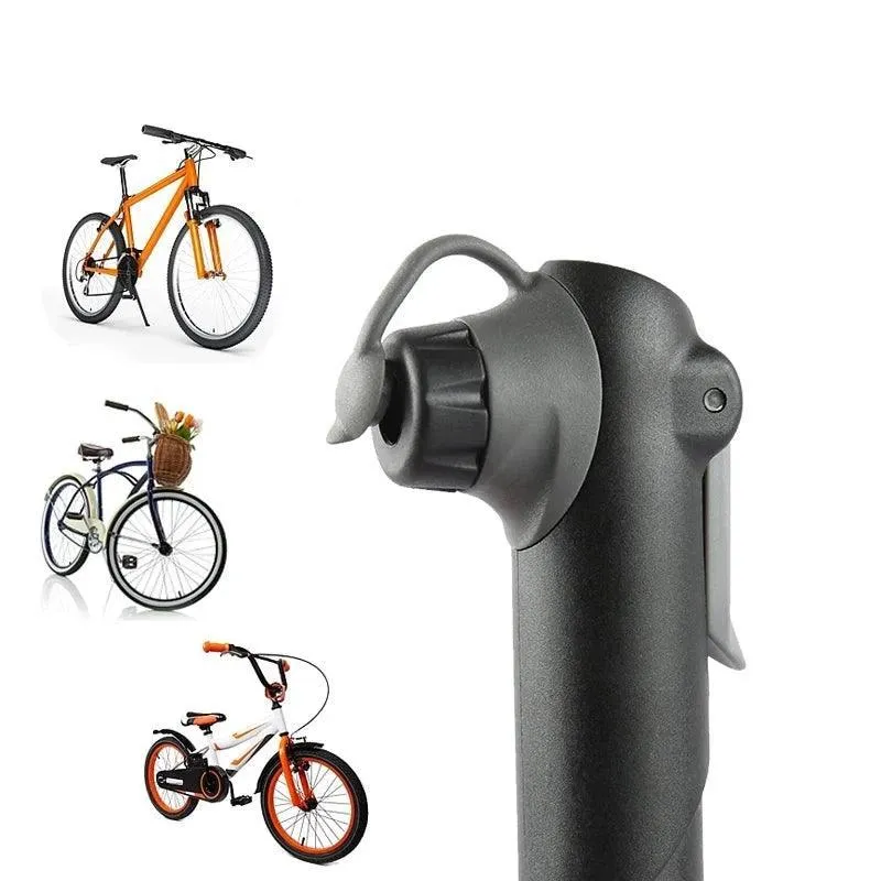 Portable Bike Pump – Compact 120 PSI Pump with AV/FV Valve Compatibility, Durable Alloy Construction, and Pressure Gauge for On-the-Go Inflation
