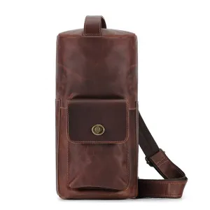 Rustic Trail Cylinder Leather Sling Bag