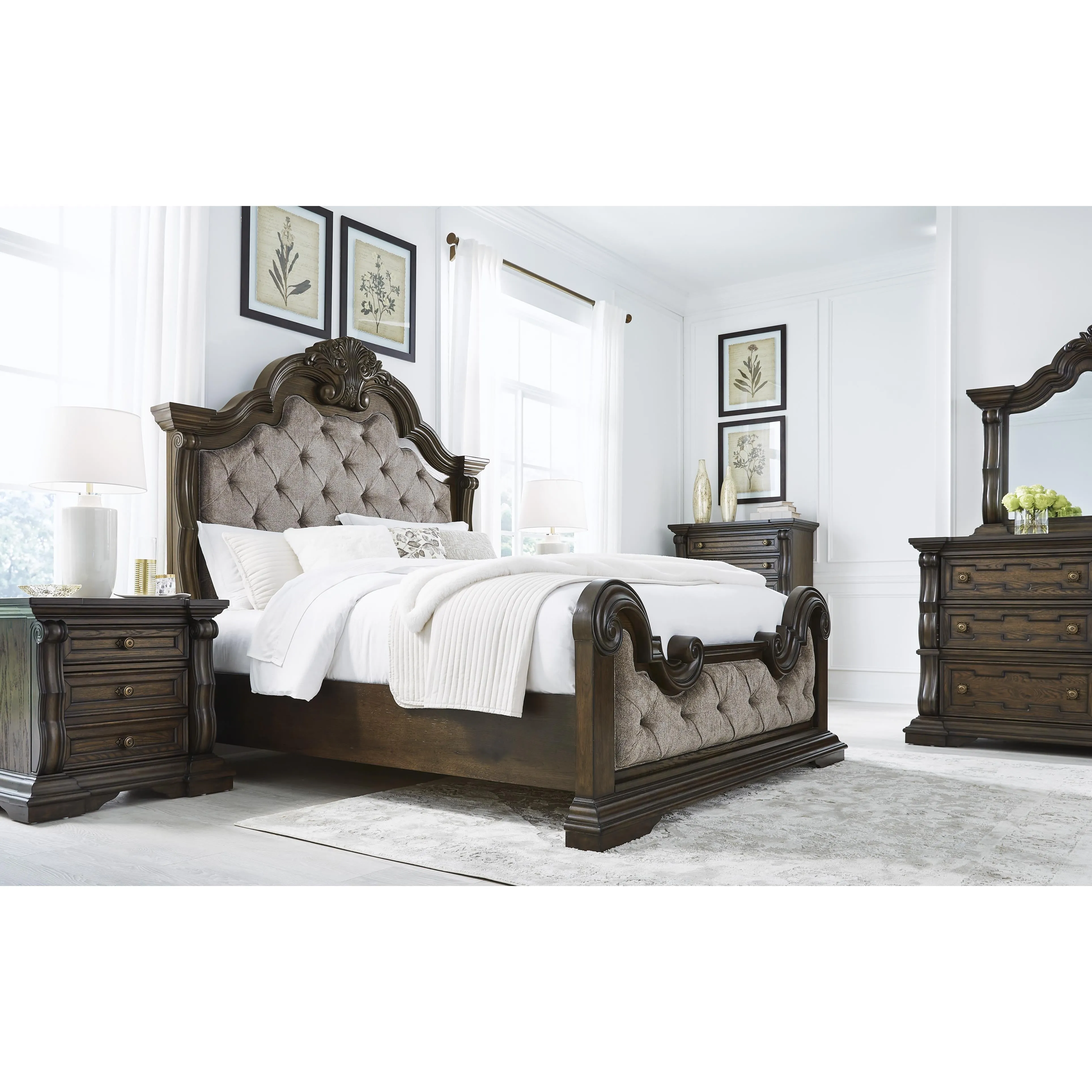 Signature Design by Ashley Maylee California King Upholstered Panel Bed B947-58/B947-56/B947-94