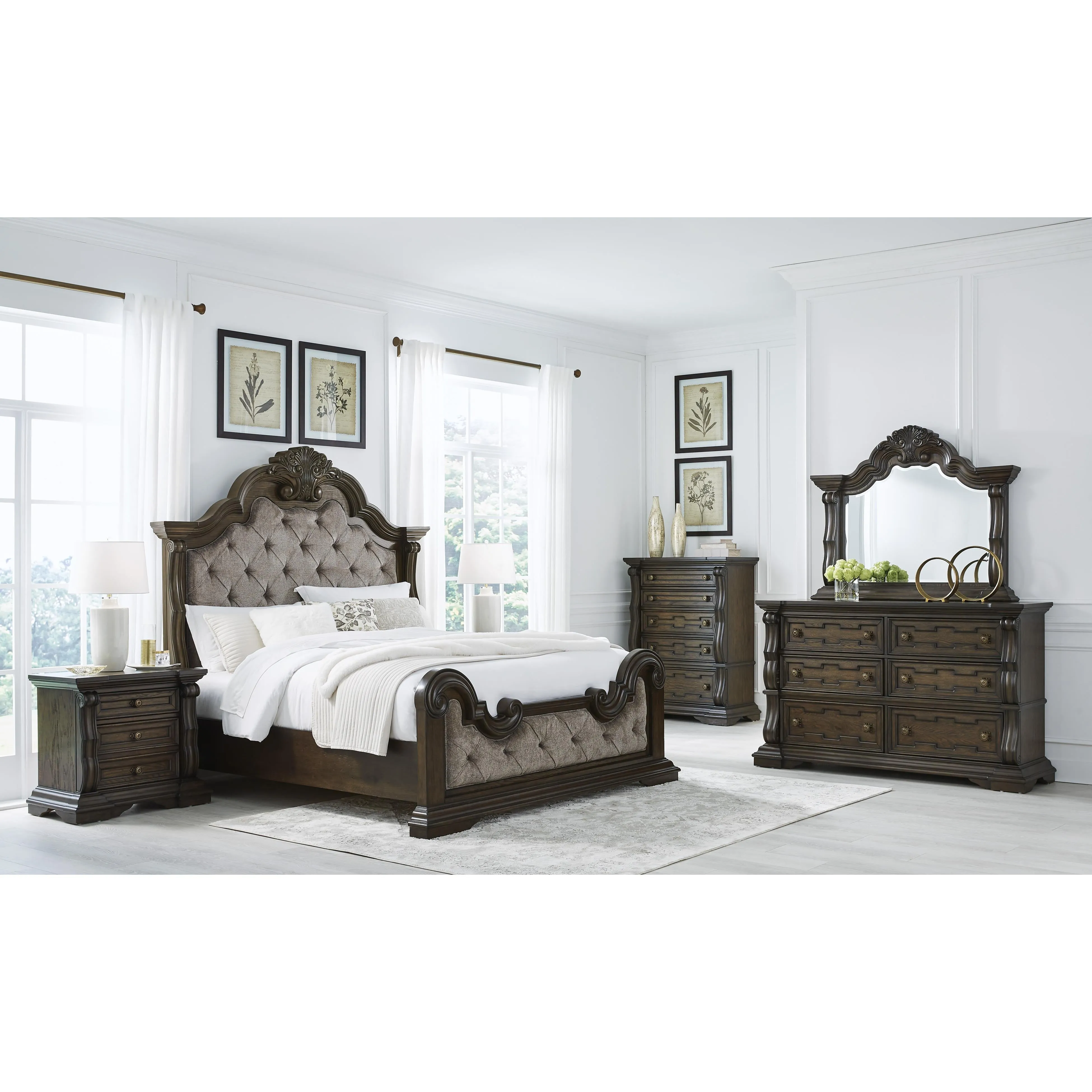 Signature Design by Ashley Maylee California King Upholstered Panel Bed B947-58/B947-56/B947-94