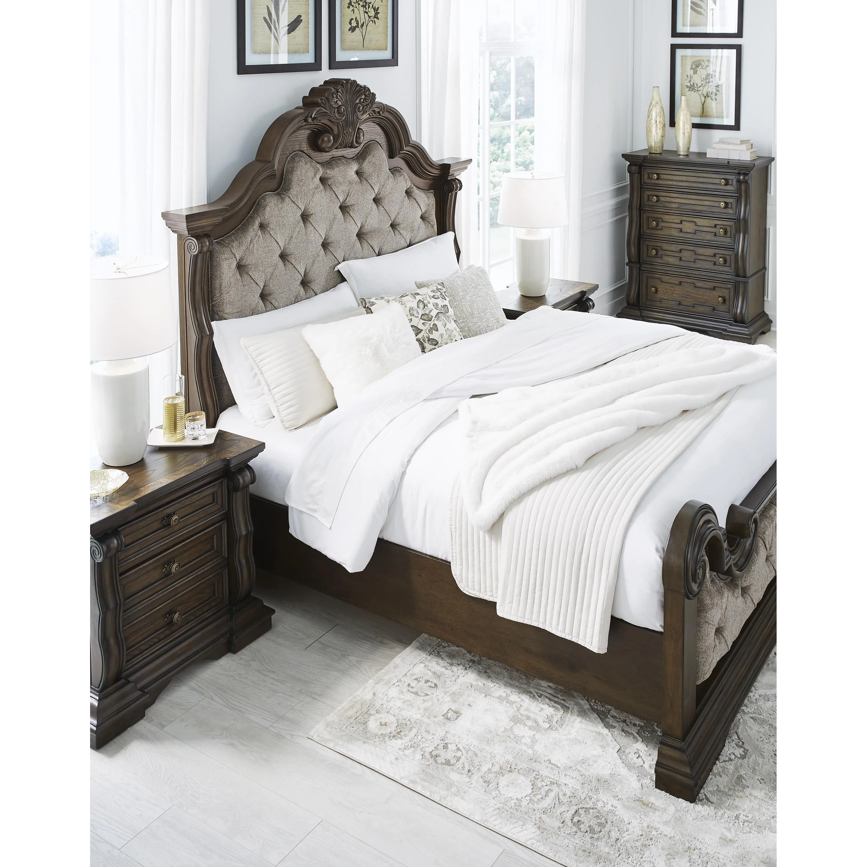 Signature Design by Ashley Maylee California King Upholstered Panel Bed B947-58/B947-56/B947-94
