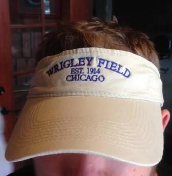 Tan Wrigley Field Visor