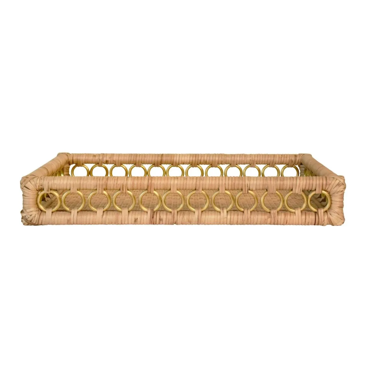 Tango Rattan Tray by Worlds Away