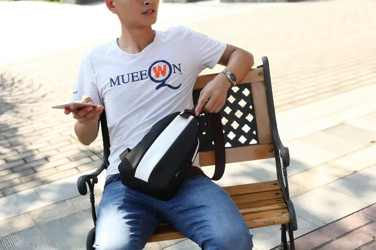 The White Stripe Chest crossbody bag
