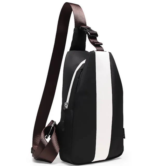 The White Stripe Chest crossbody bag