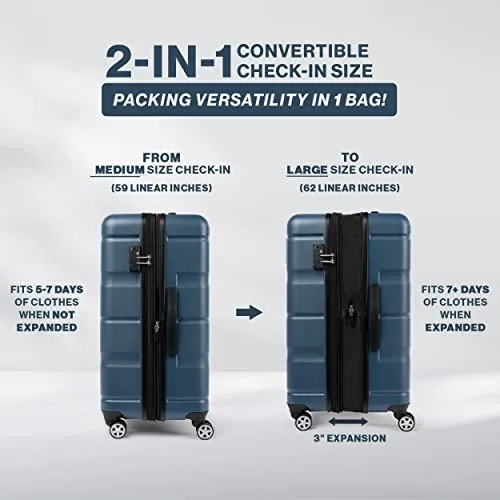 Travelpro Runway 2 Piece Set, Carry-on & Convertible Medium, Teal Blue