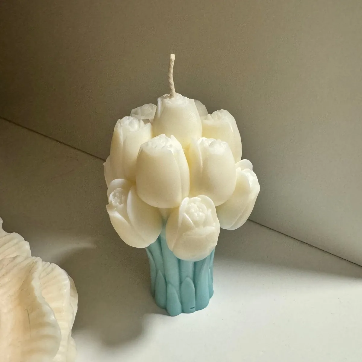 Tulip Bouquet Sculpture Soy Wax Scented  Candle | Floral Home Decor | Luxury Gifts