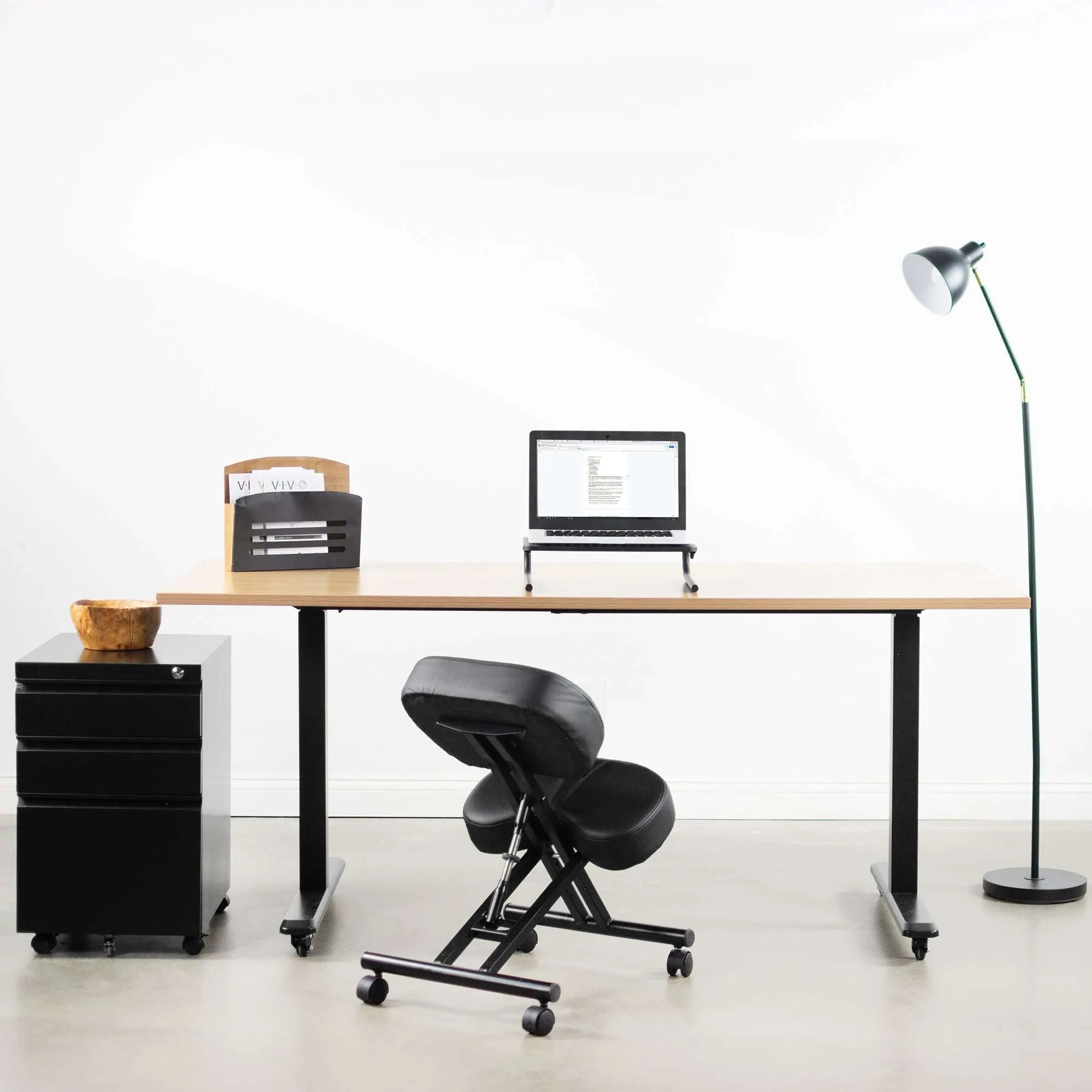 VIVO Dragonn Adjustable Ergonomic Kneeling Chair, DN-CH-K01B/K01W/K01G