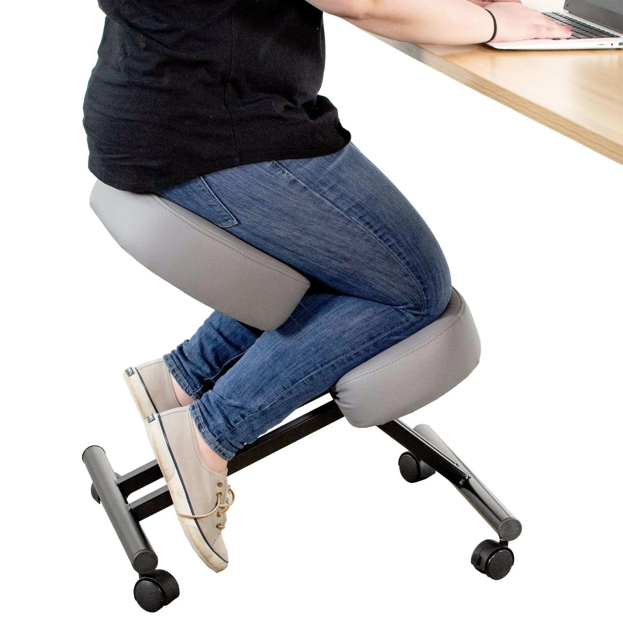 VIVO Dragonn Adjustable Ergonomic Kneeling Chair, DN-CH-K01B/K01W/K01G