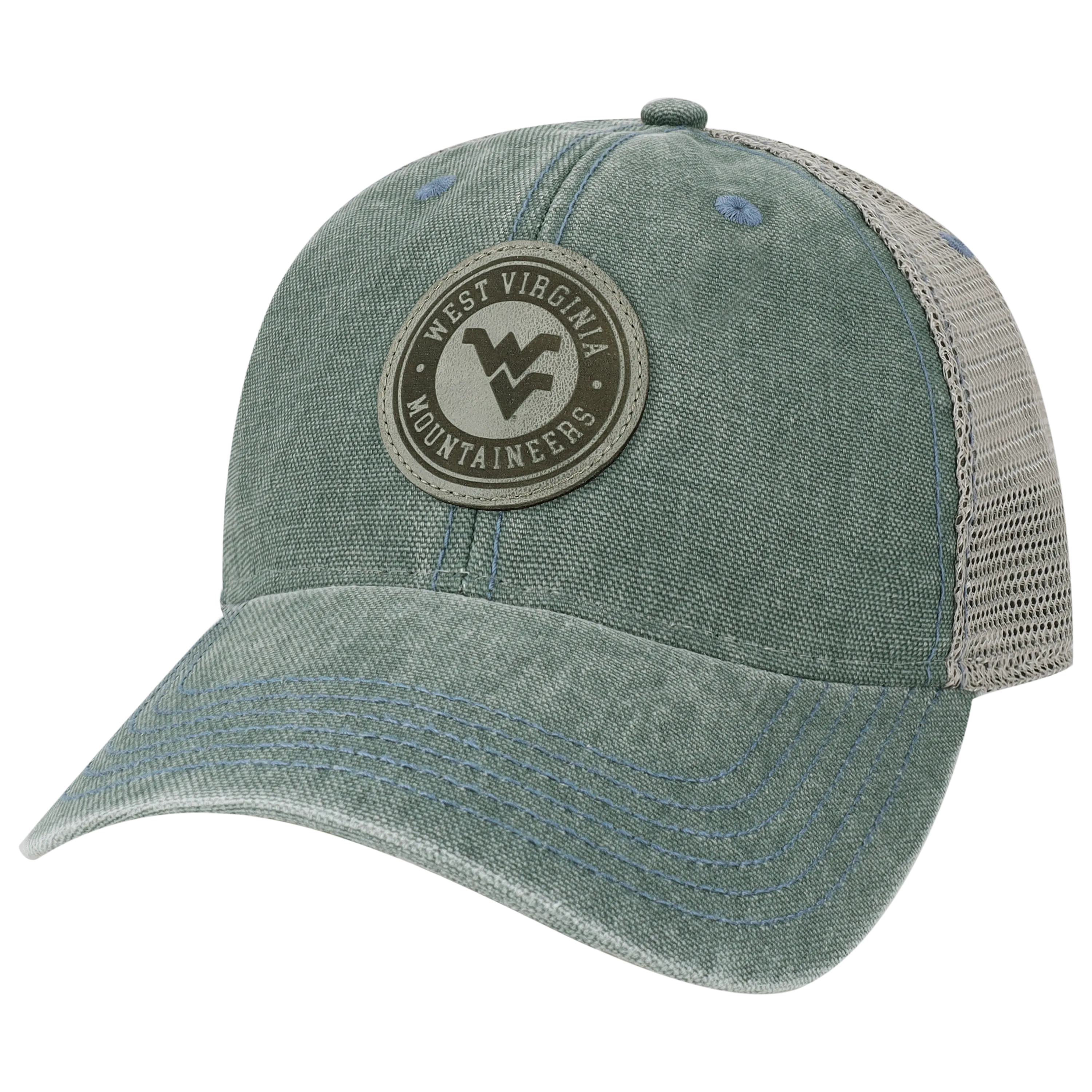 West Virginia Blue Steel/Grey Dashboard Trucker