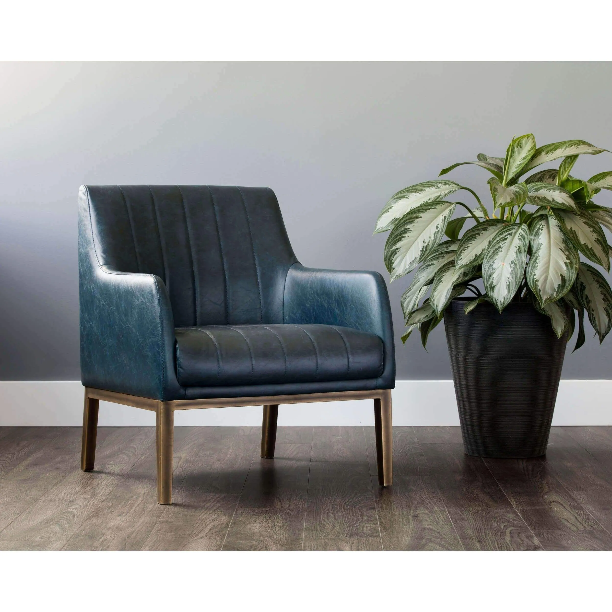 Wolfe Lounge Chair, Vintage Blue