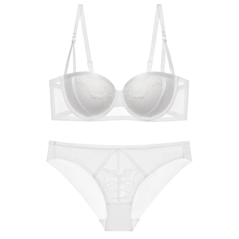 Women push-up bra sexy bra set women's lace underwear panties set pure desire small breast support special
