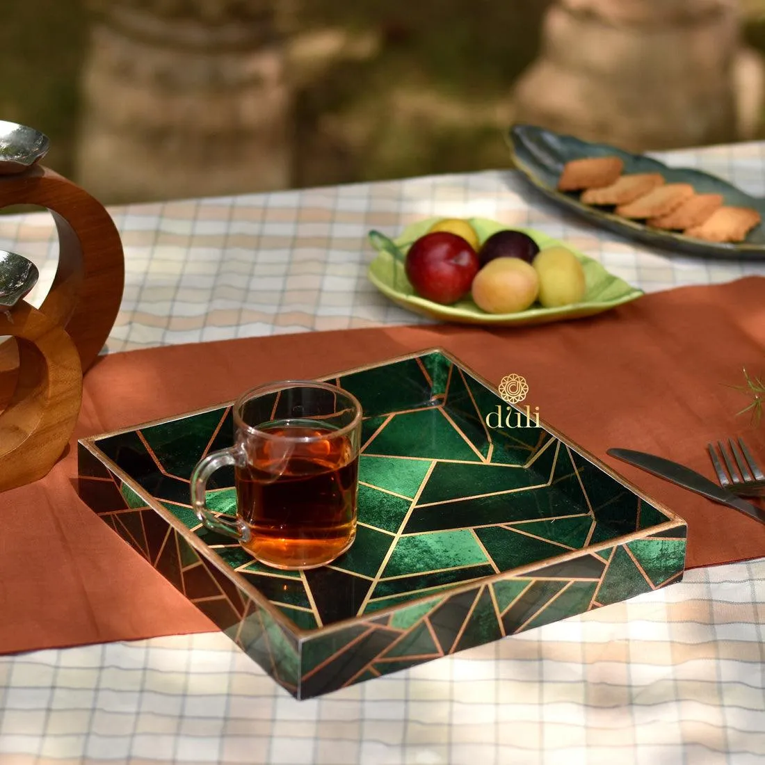 Wooden Enamel Coated Multipurpose Serving Tray